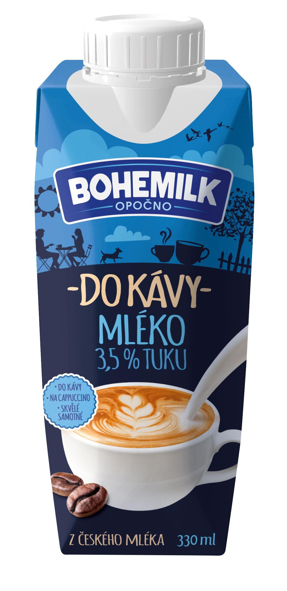 Mléčné a chlazené - Bohemilk Mléko do kávy 3,5% 330ml