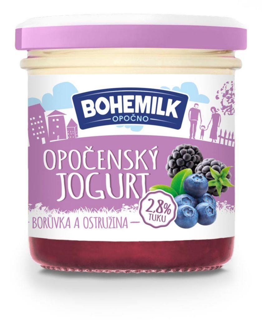 Mléčné a chlazené - Bohemilk Opočenský jogurt borůvka-ostružina 2,8% 150 g
