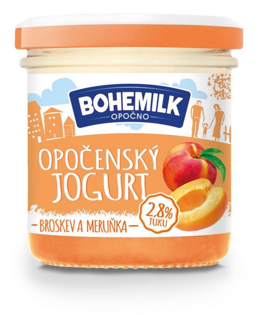 Mléčné a chlazené - Bohemilk Opočenský jogurt broskev-meruňka 2,8% 150 g