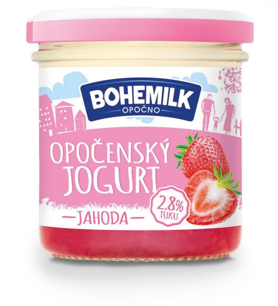 Mléčné a chlazené - Bohemilk Opočenský jogurt jahoda 2,8% 150 g