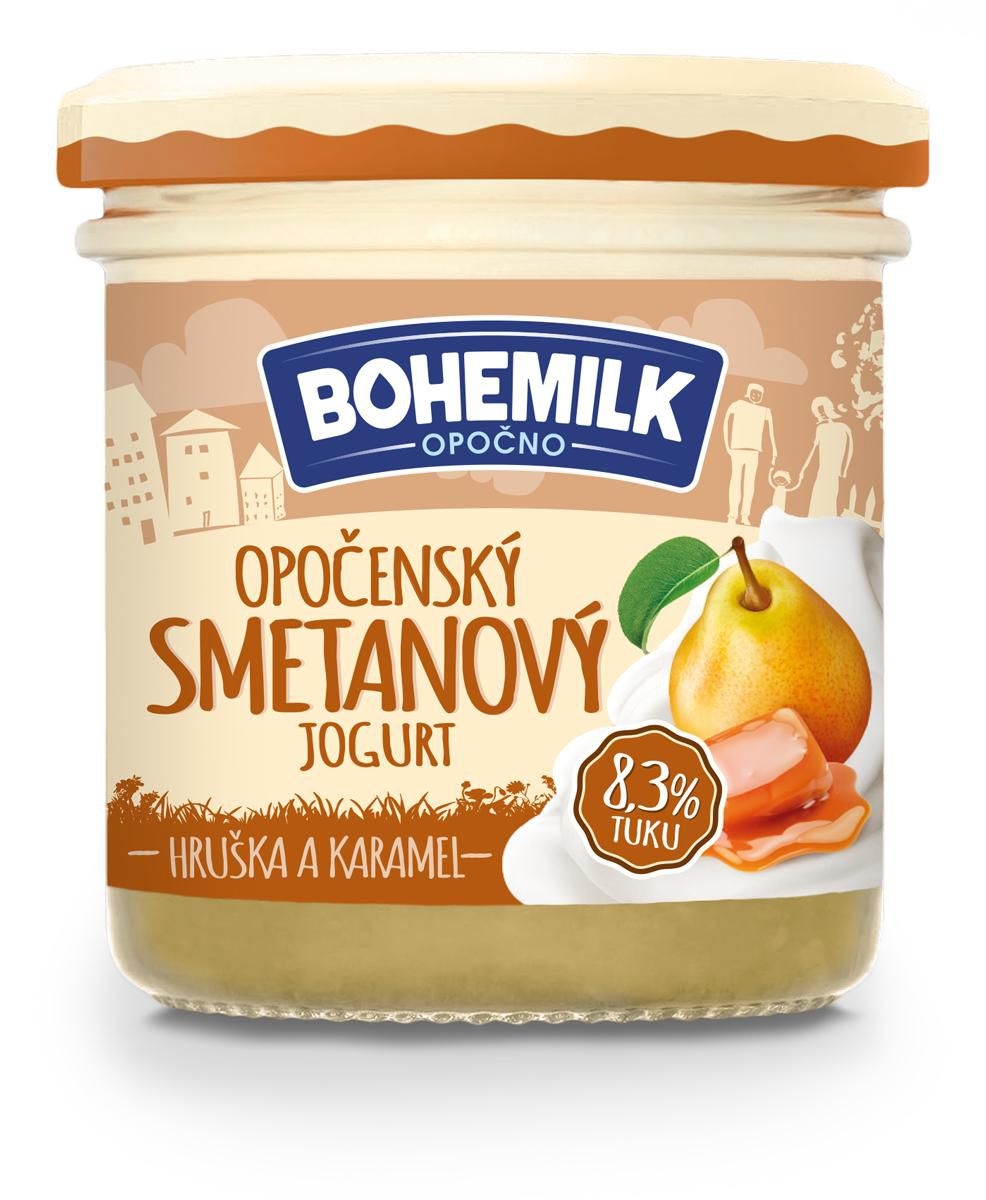 Mléčné a chlazené - Bohemilk Opočenský prémiový jogurt Hruška/Karamel 150g