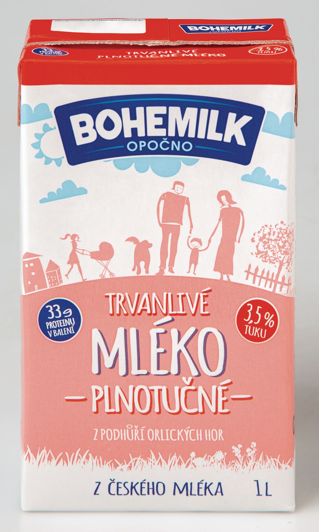 Bohemilk, Trvanlivé mléko z podhůří Orlických hor - plnotučné 1 l-0