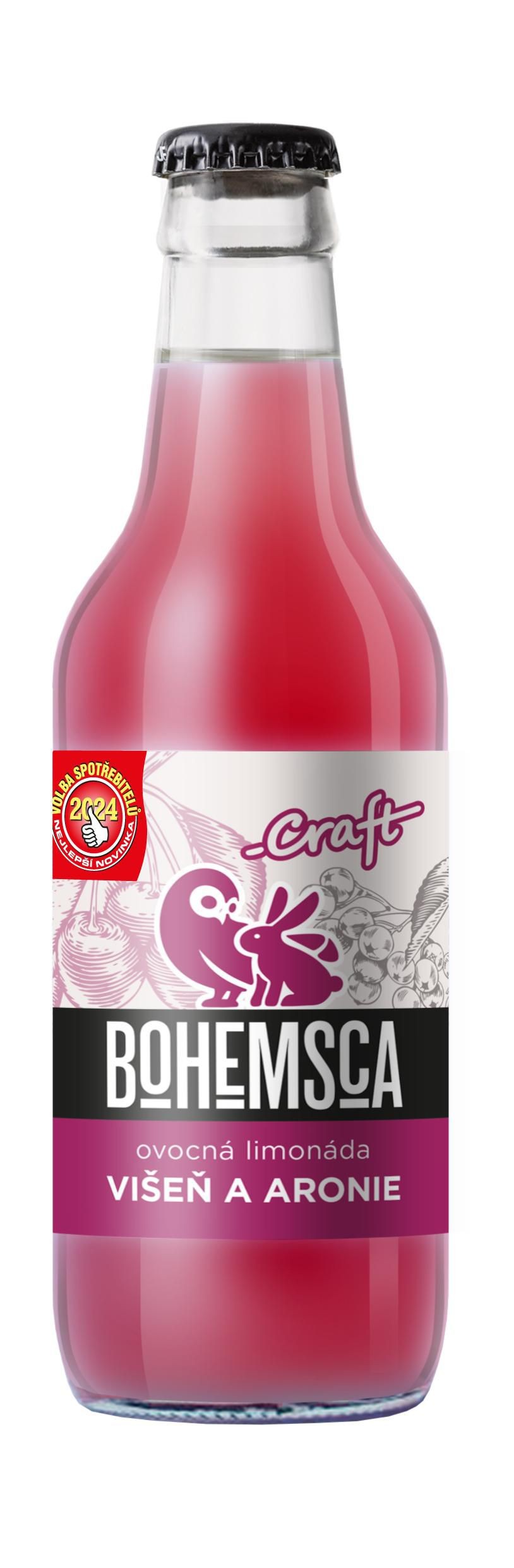 Nápoje - Bohemsca CRAFT limonáda VIŠEŇ a ARONIE 330ml