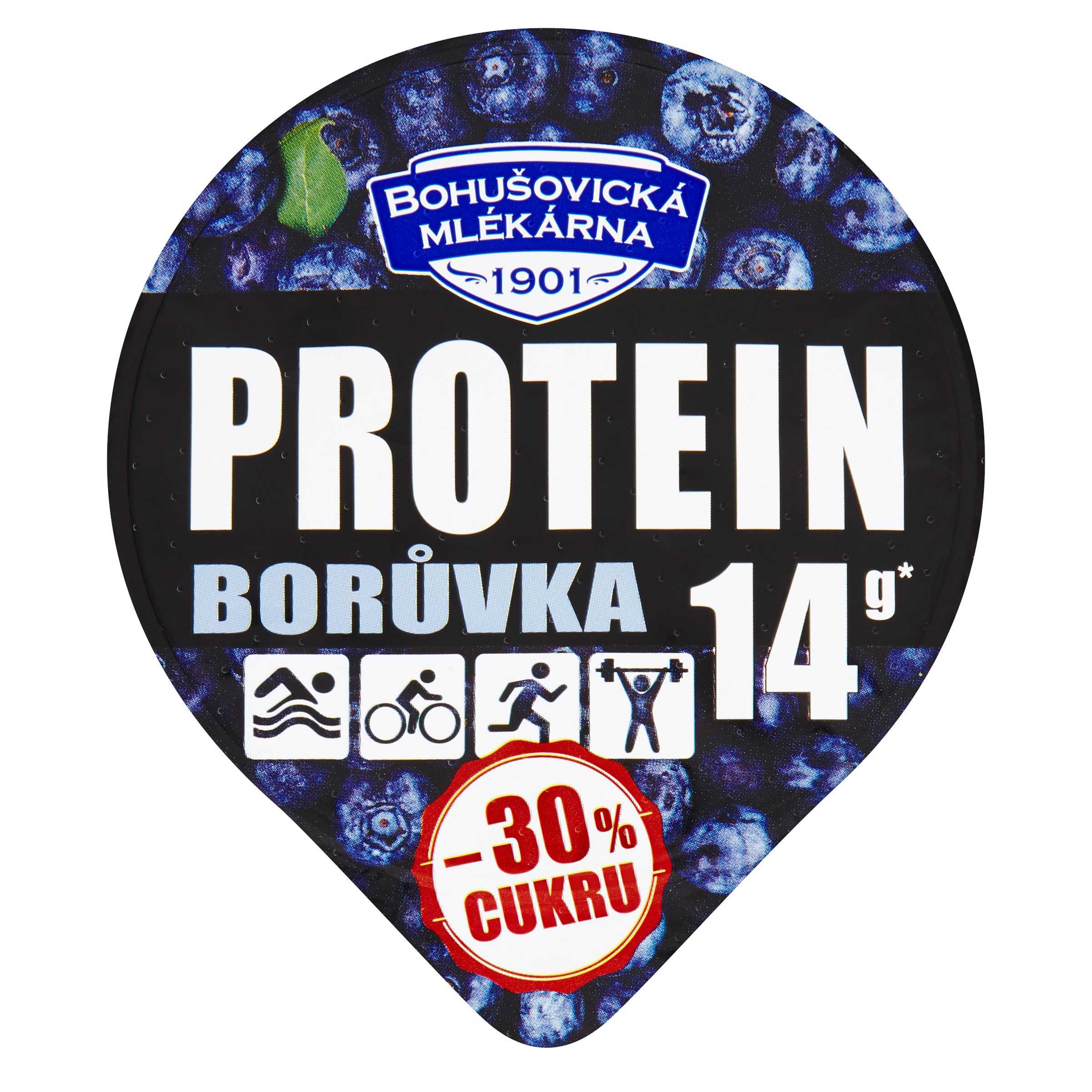 Mléčné a chlazené - Bohušovická Mlékárna Protein borůvka 140 g