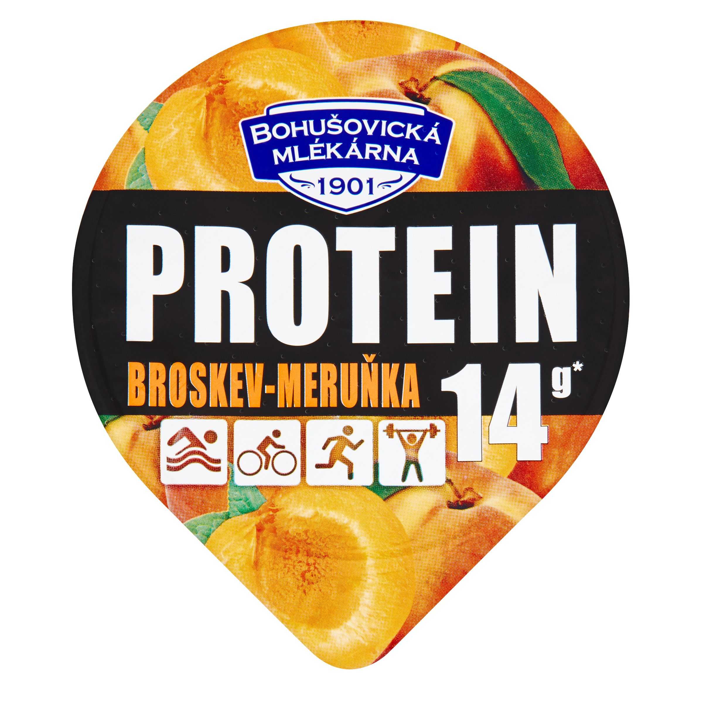 Mléčné a chlazené - Bohušovická Mlékárna Protein broskev-meruňka 140 g