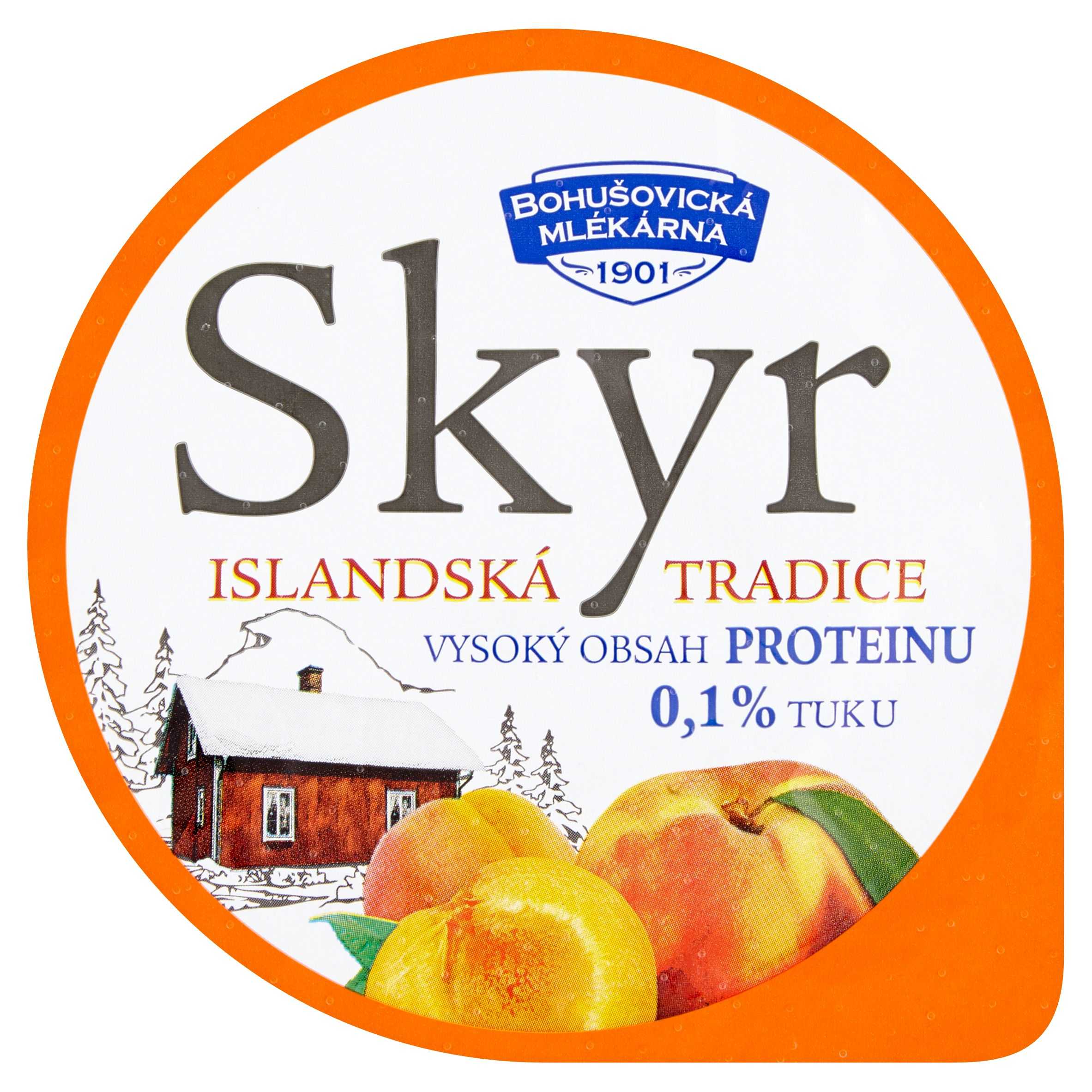 Mléčné a chlazené - Bohušovická Mlékárna Skyr broskev-meruňka 140 g