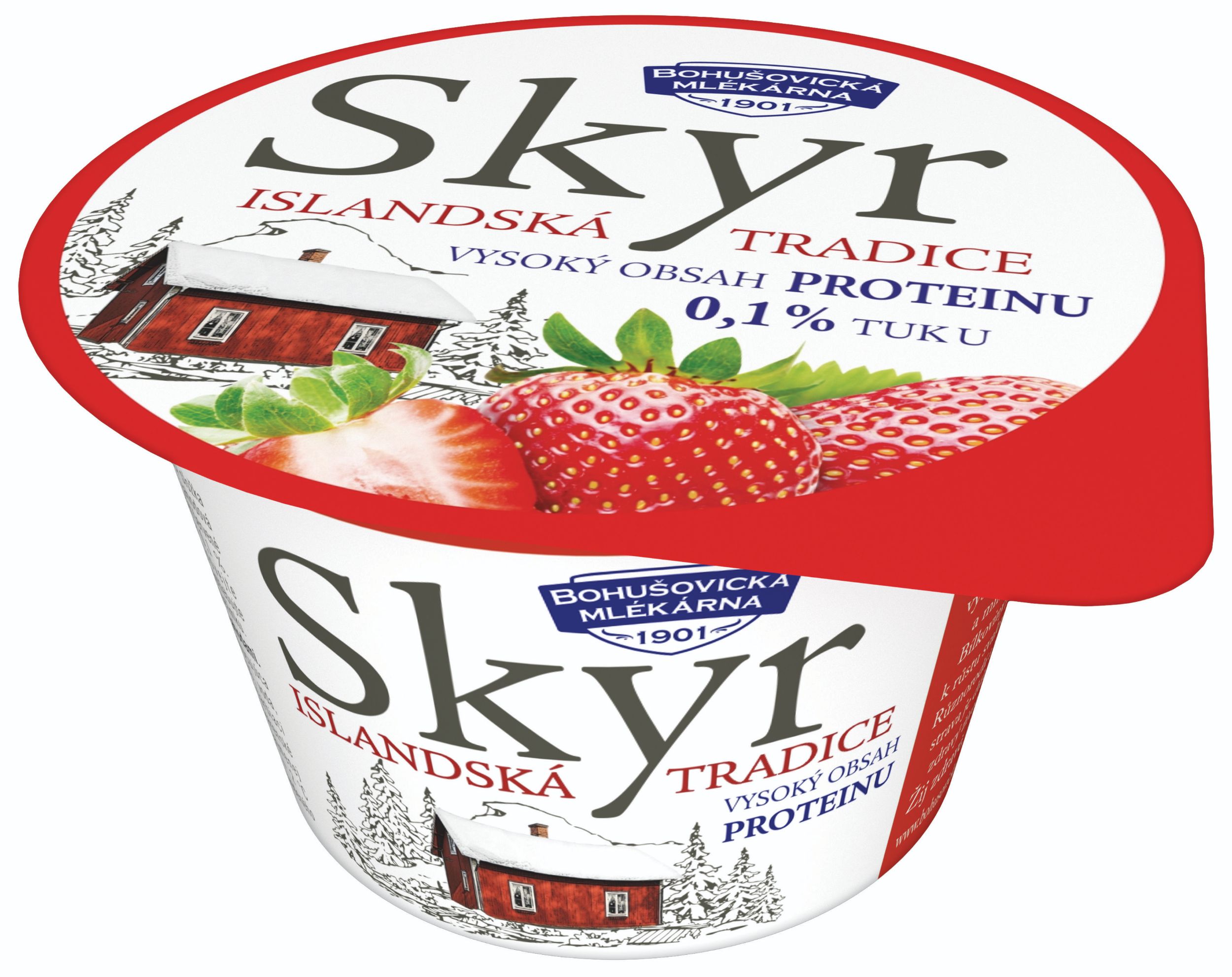 Mléčné a chlazené - Bohušovická Mlékárna Skyr jahoda 140 g