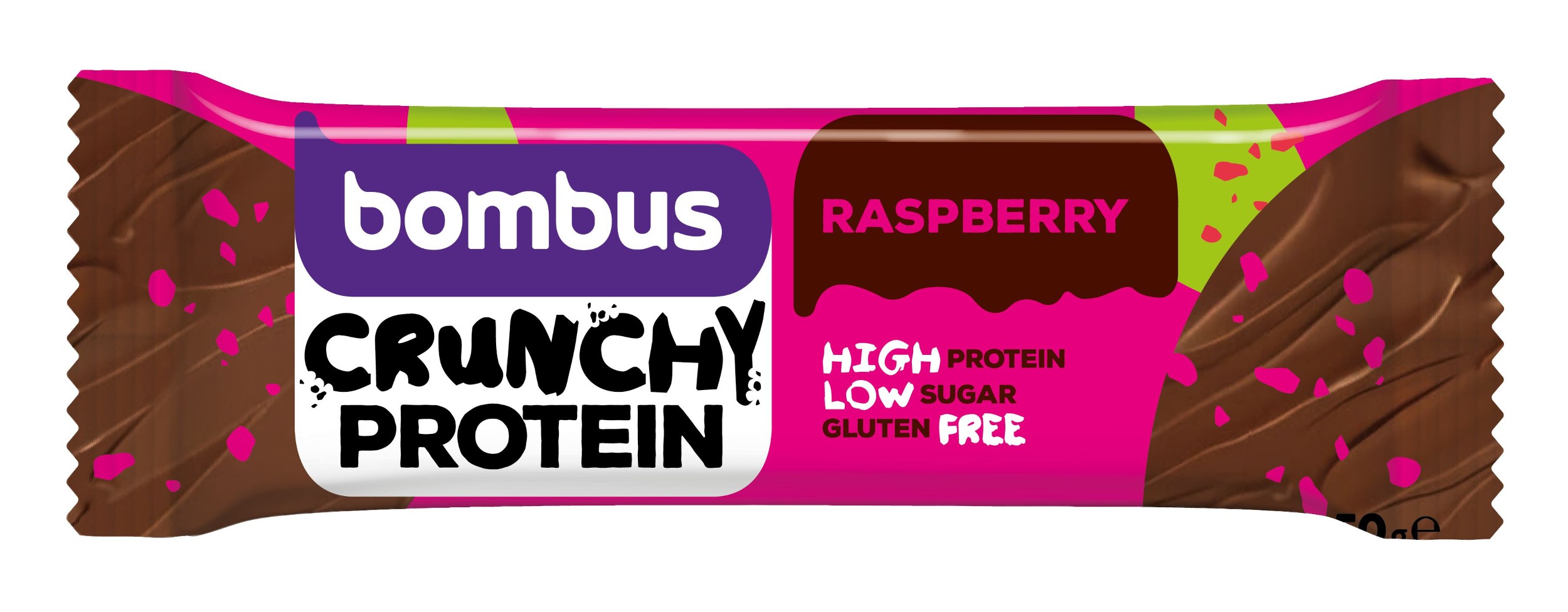 Zdravý svět - Bombus Crunchy protein raspberry 50g