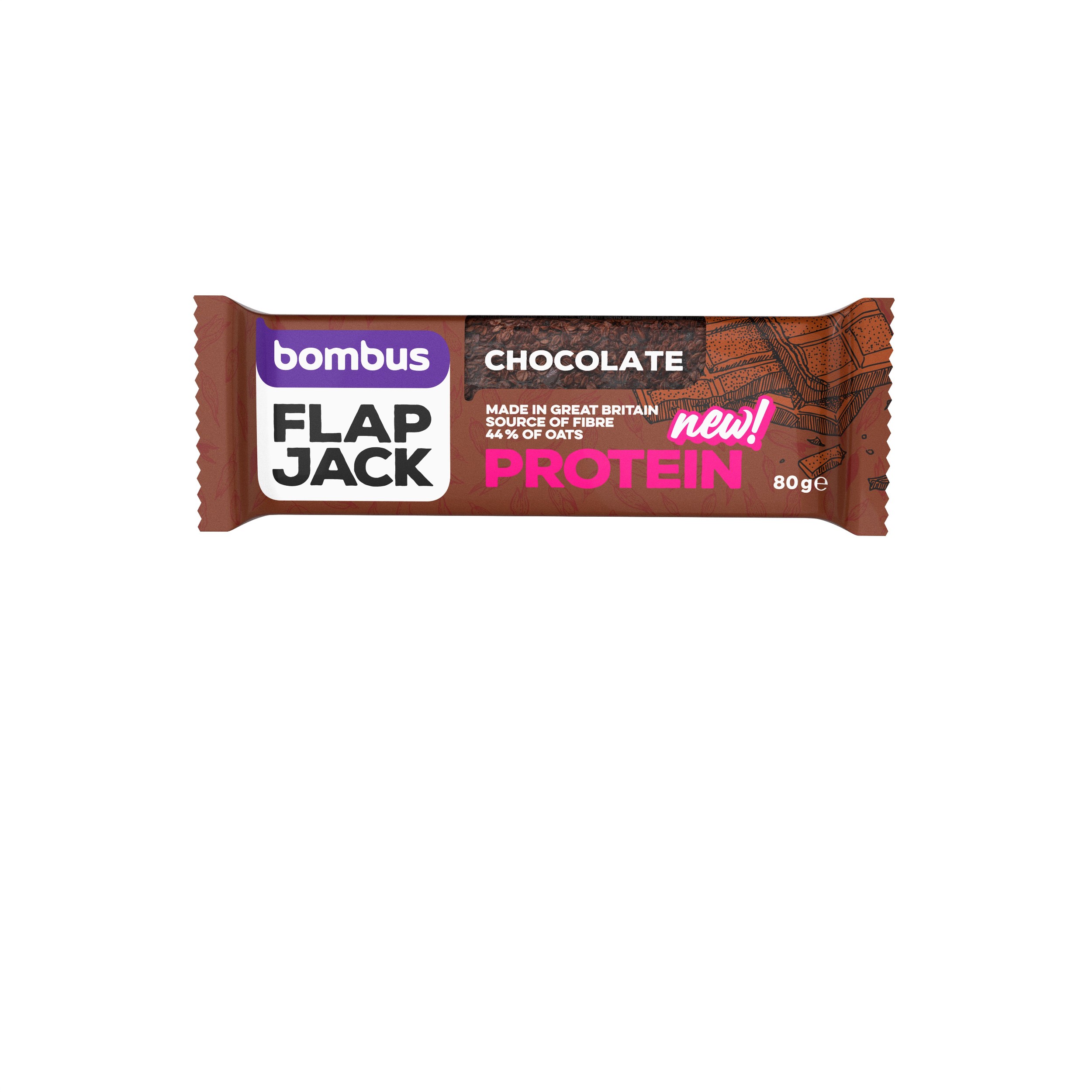 Zdravý svět - Bombus Flapjack Protein Chocolate 80g