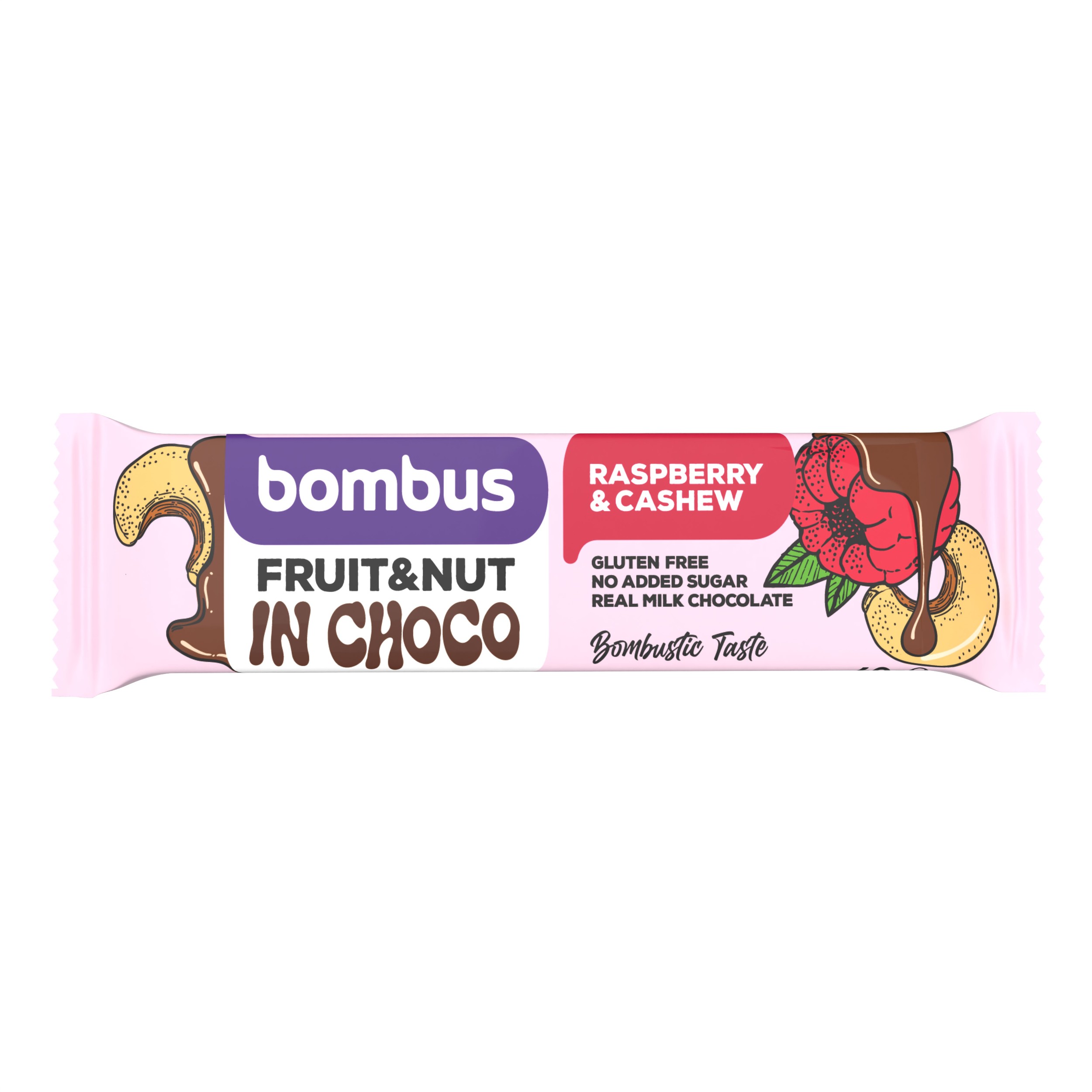Zdravý svět - Bombus Fruit&Nut bar Raspberry&Cashew 40g
