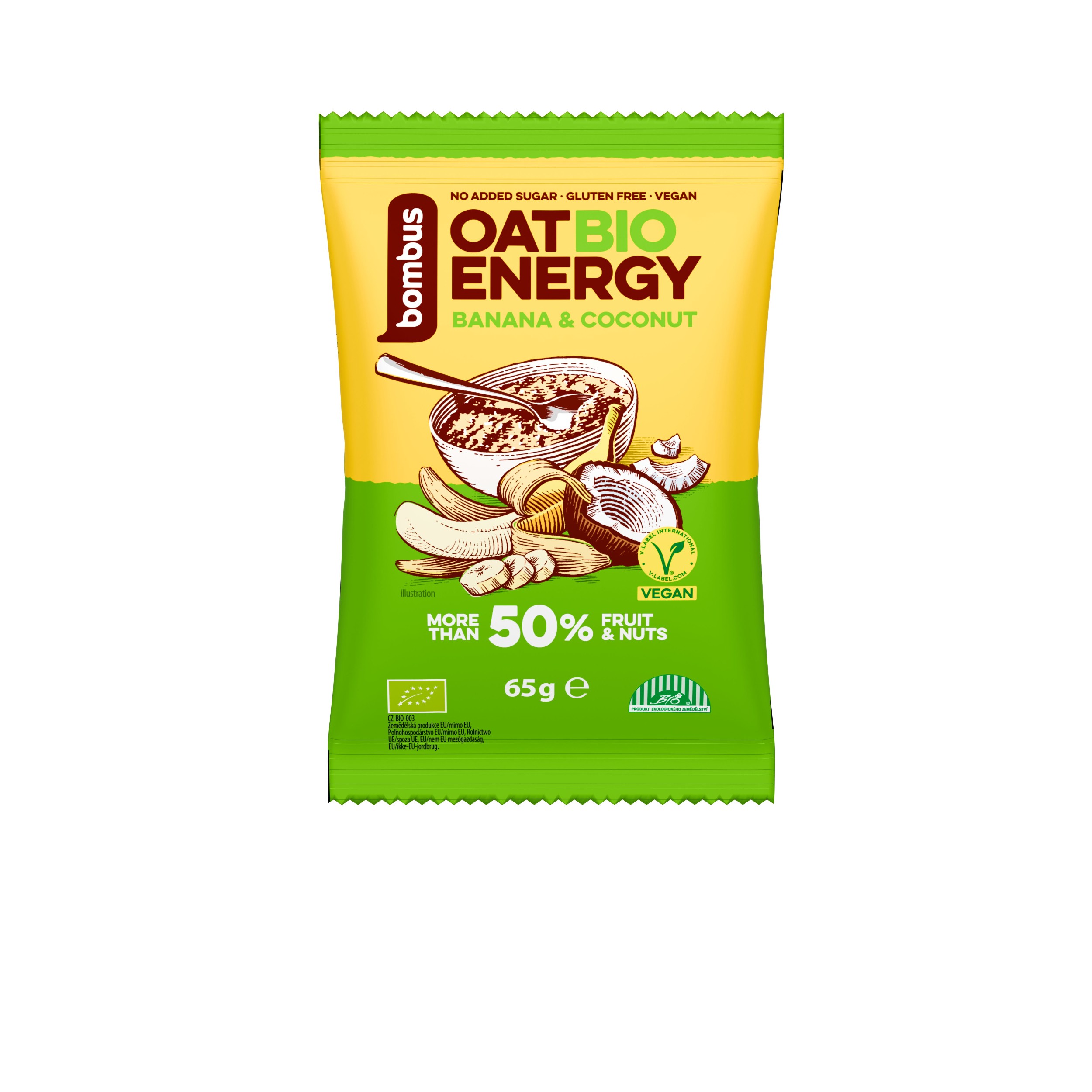 Trvanlivé potraviny - Bombus Oat BIO Energy Banana&Coconut kaše 65g