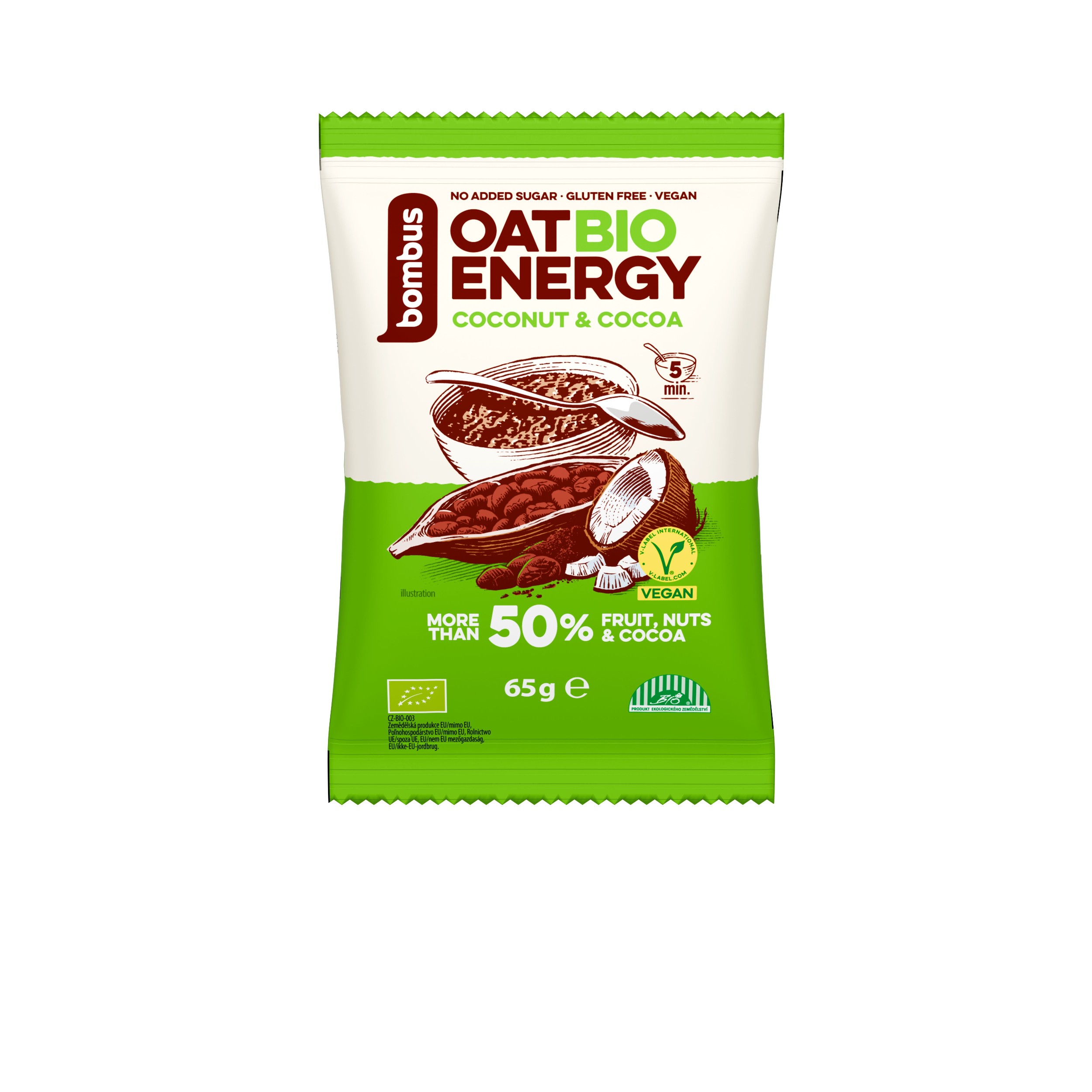 Trvanlivé potraviny - Bombus Oat BIO Energy Coconut&Cocoa kaše 65g