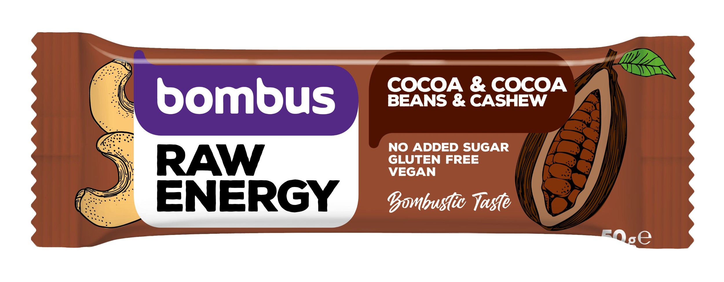 Zdravý svět - Bombus Raw energy cocoa & cocoa beans 50 g