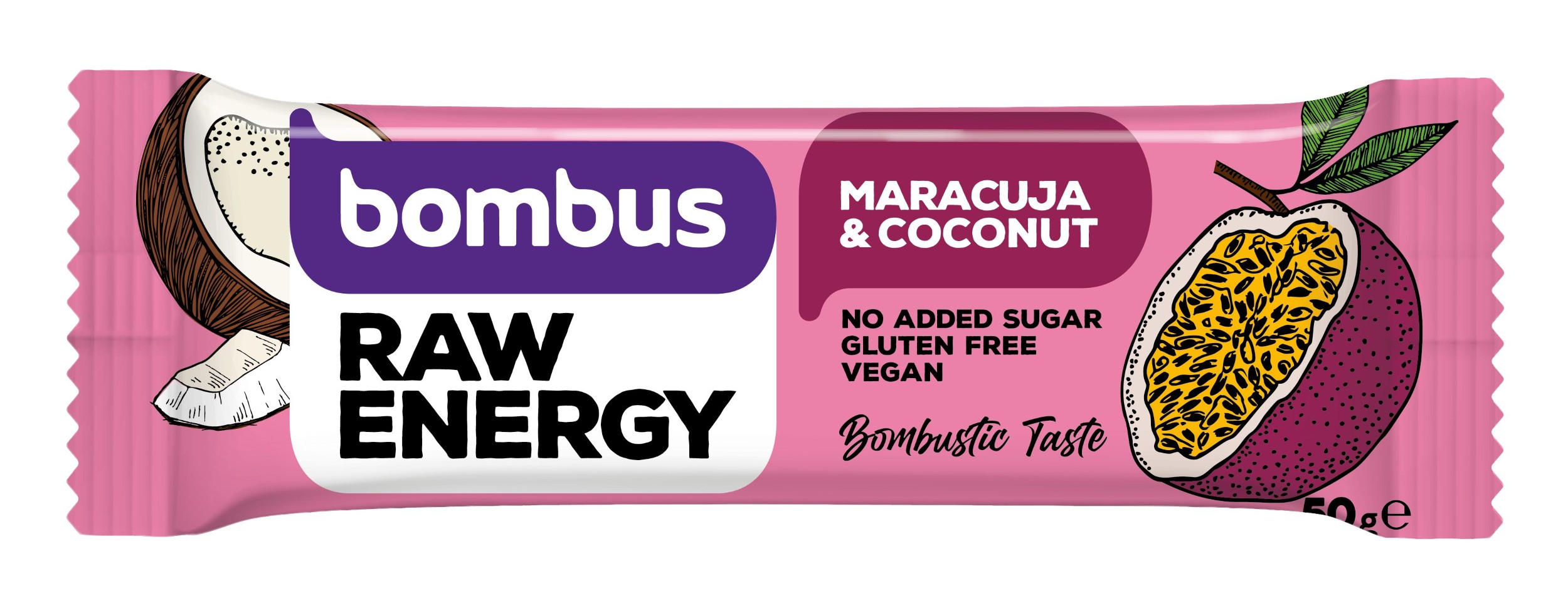 Zdravý svět - Bombus Raw energy maracuja & coconut 50 g