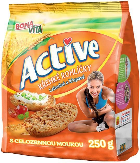 Pekárna a cukrárna - Bona Vita Active Křehké rohlíčky s celozrnnou moukou 250 g