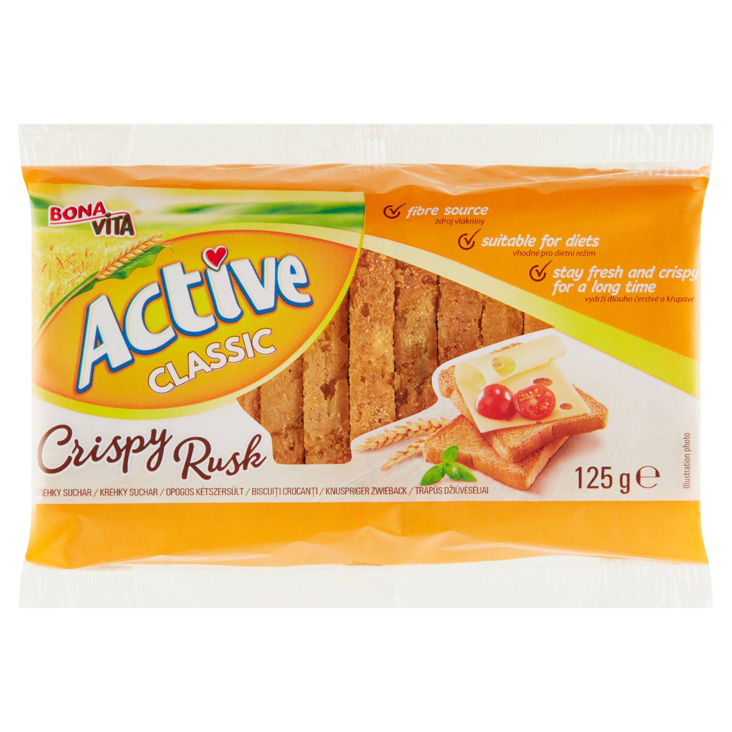 Pekárna a cukrárna - Bona Vita Active Rusk classic 125 g