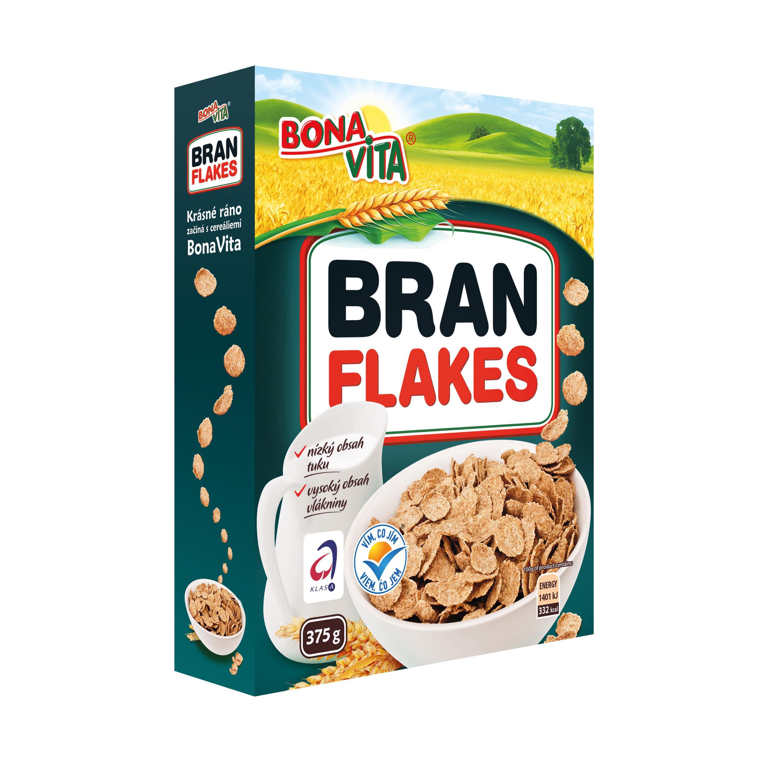Trvanlivé potraviny - Bona Vita Bran flakes 375g