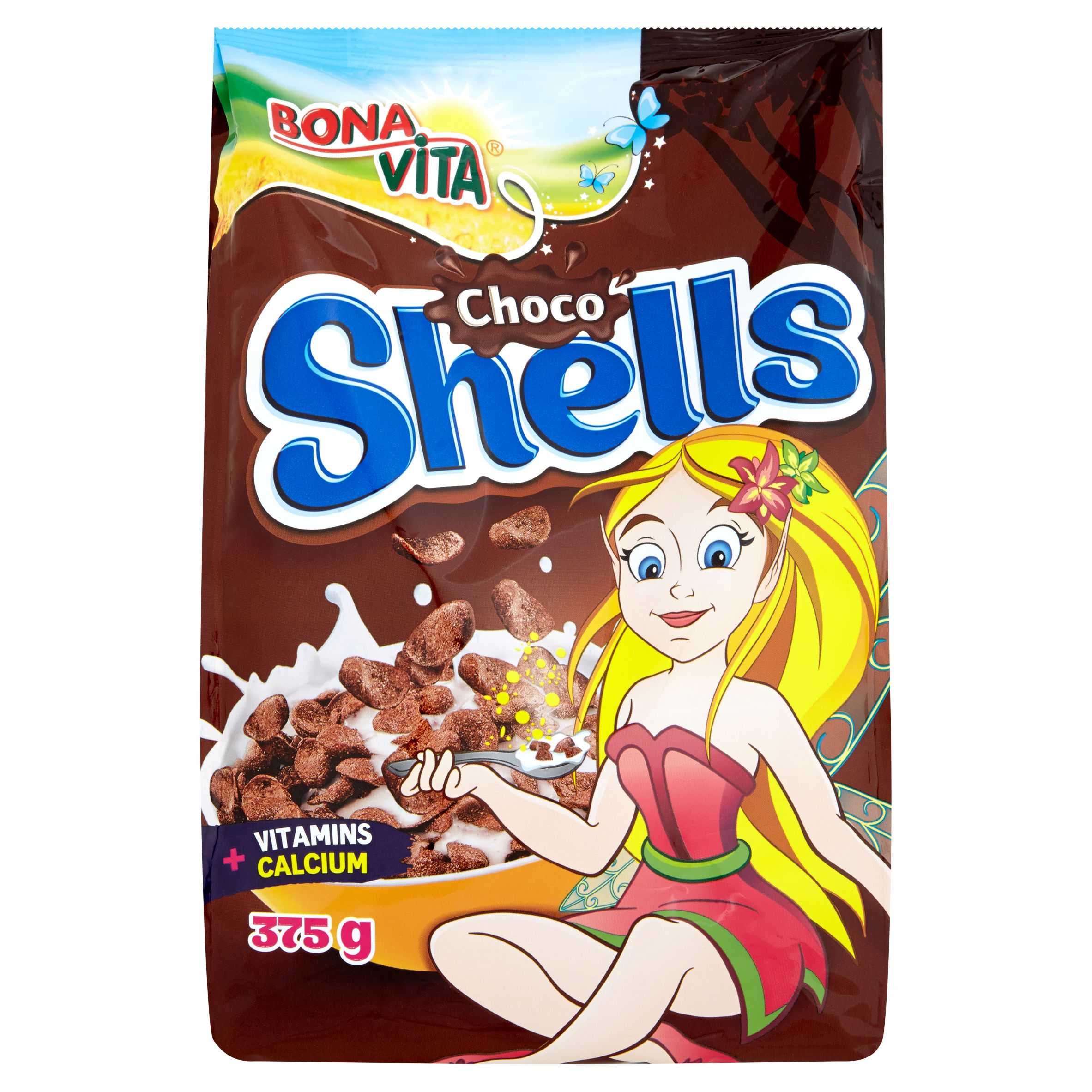 Trvanlivé potraviny - Bona Vita Choco shells obilné mušličky s kakaem 375 g