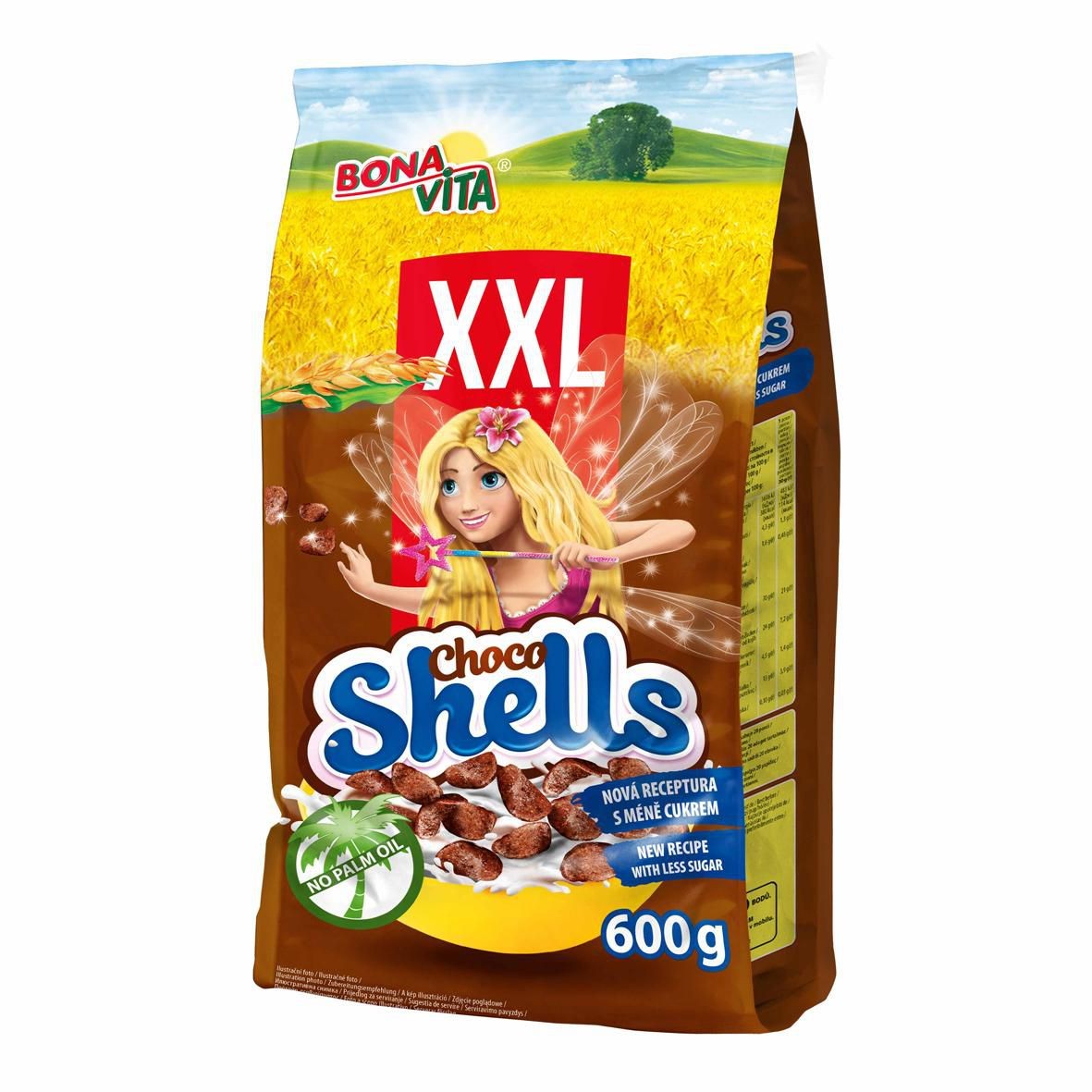 Trvanlivé potraviny - Bona Vita Choco shells obilné mušličky s kakaem 600 g