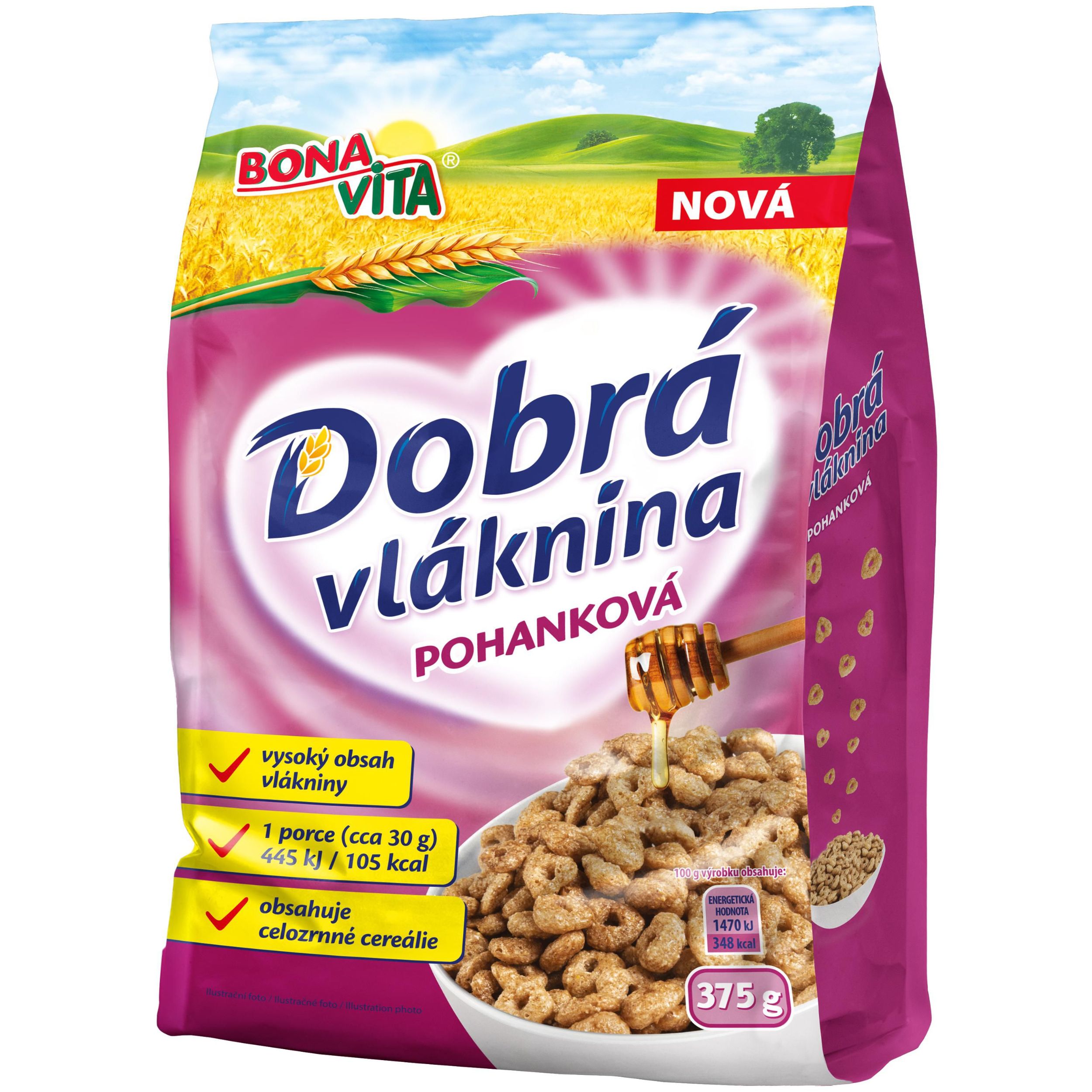 Trvanlivé potraviny - Bona Vita Dobrá vláknina pohanková 375g