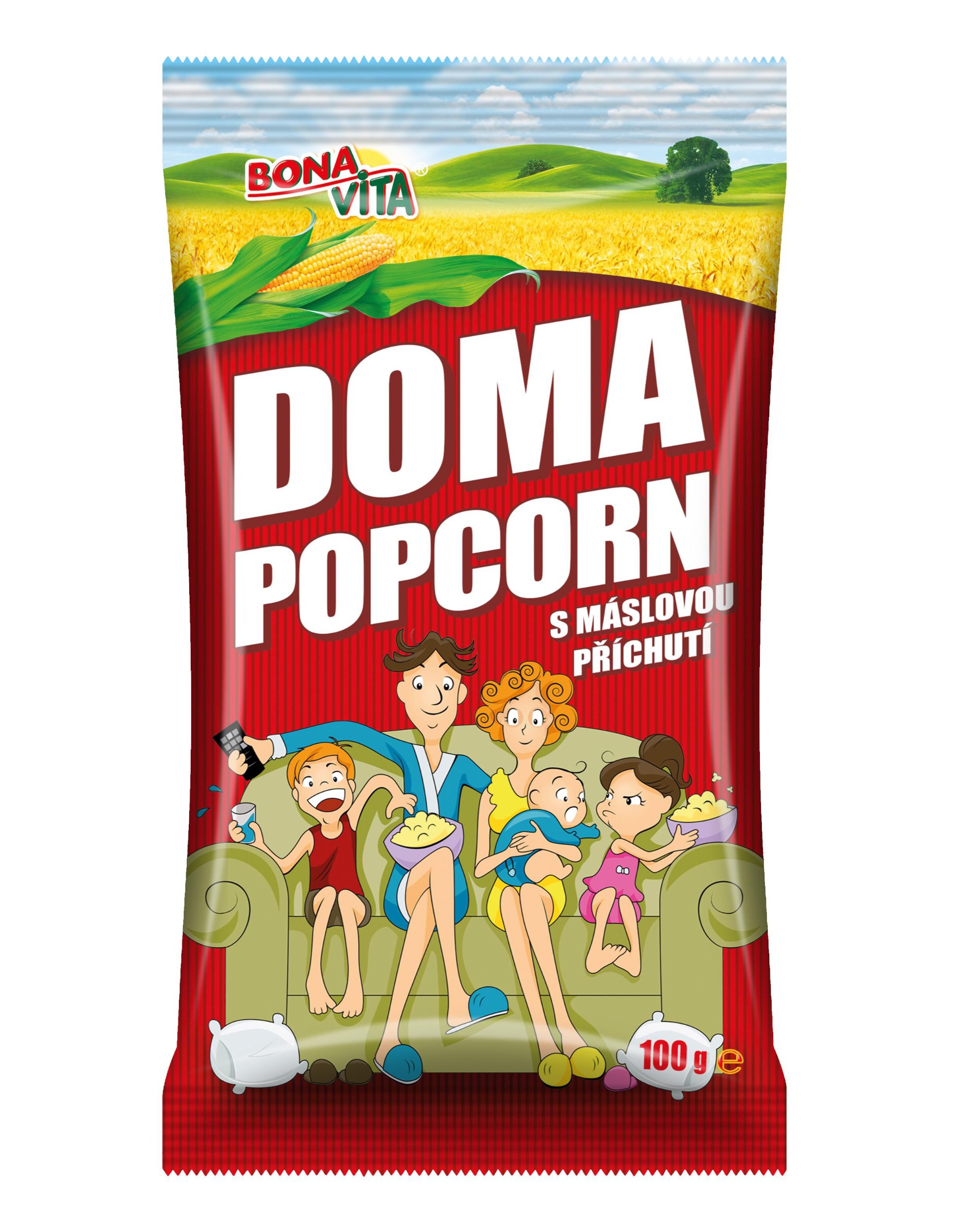Trvanlivé potraviny - Bona Vita Doma popcorn s máslovou příchutí 100 g