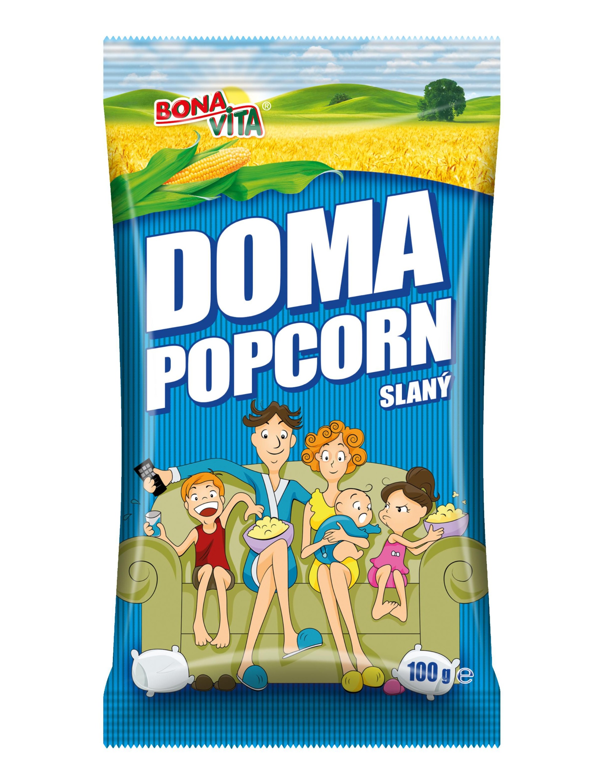 Trvanlivé potraviny - Bona Vita Doma popcorn slaný 100 g