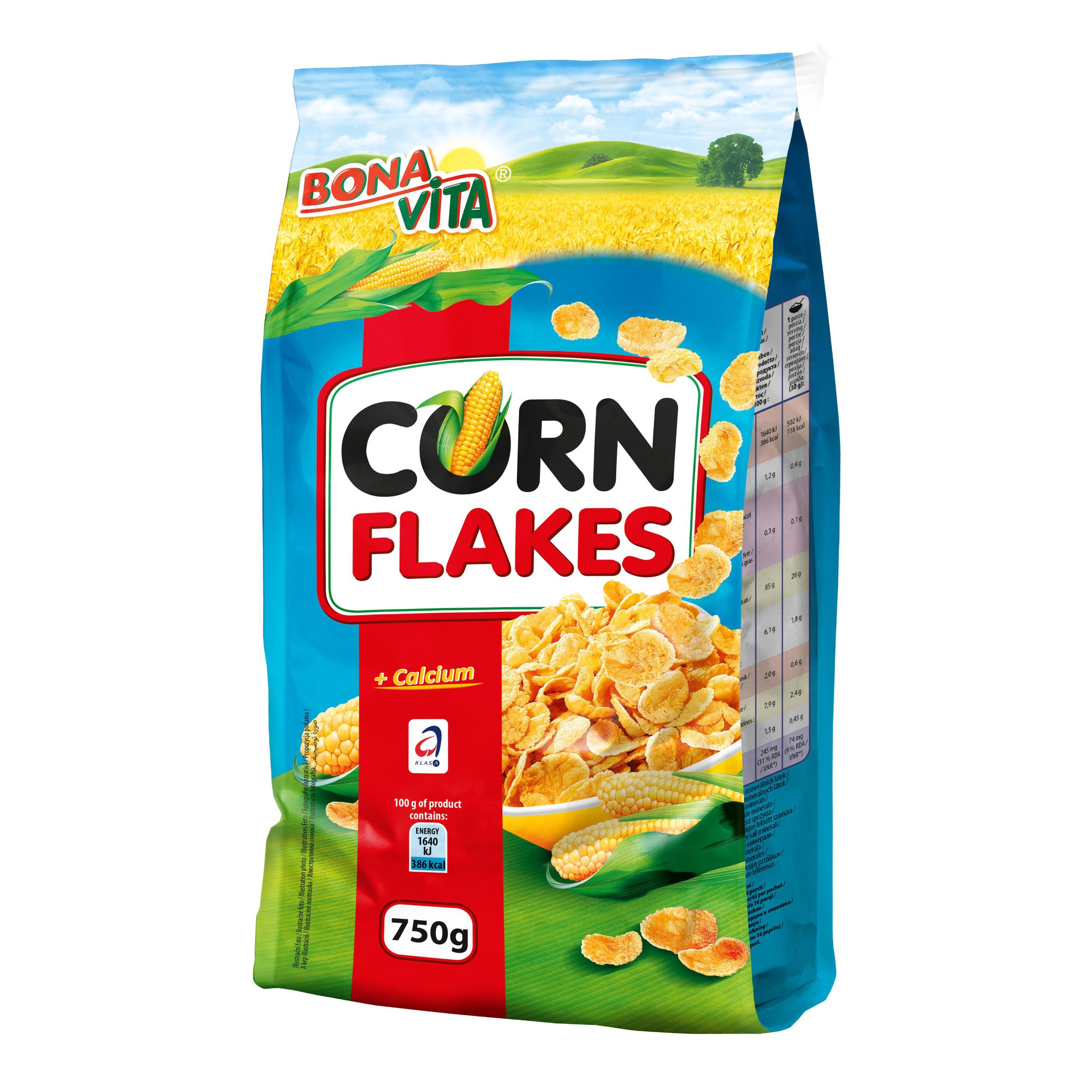 Trvanlivé potraviny - Bona Vita Kukuřičné lupínky 750 g