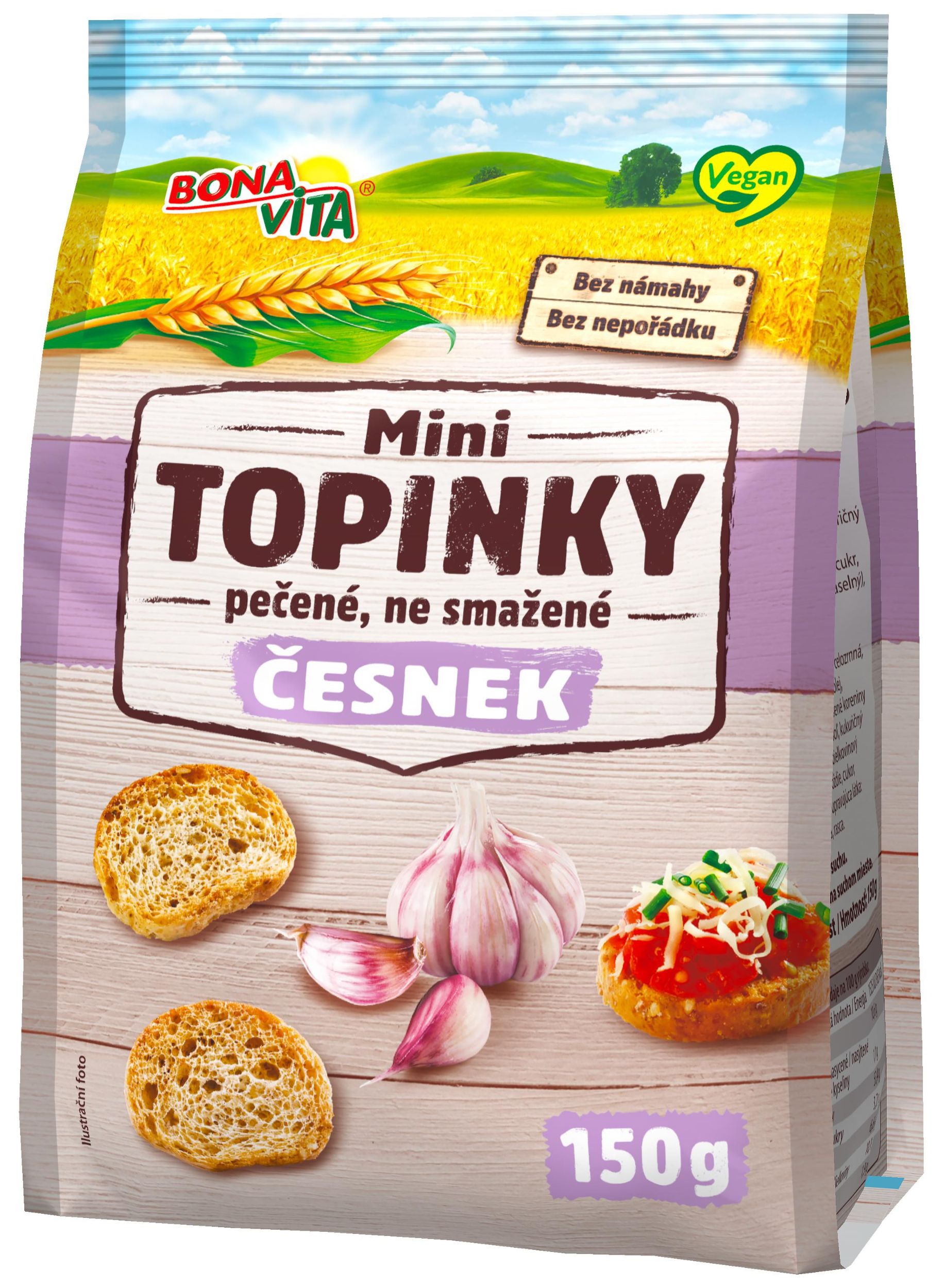 Trvanlivé potraviny - Bona Vita Mini topinky česnek 150g
