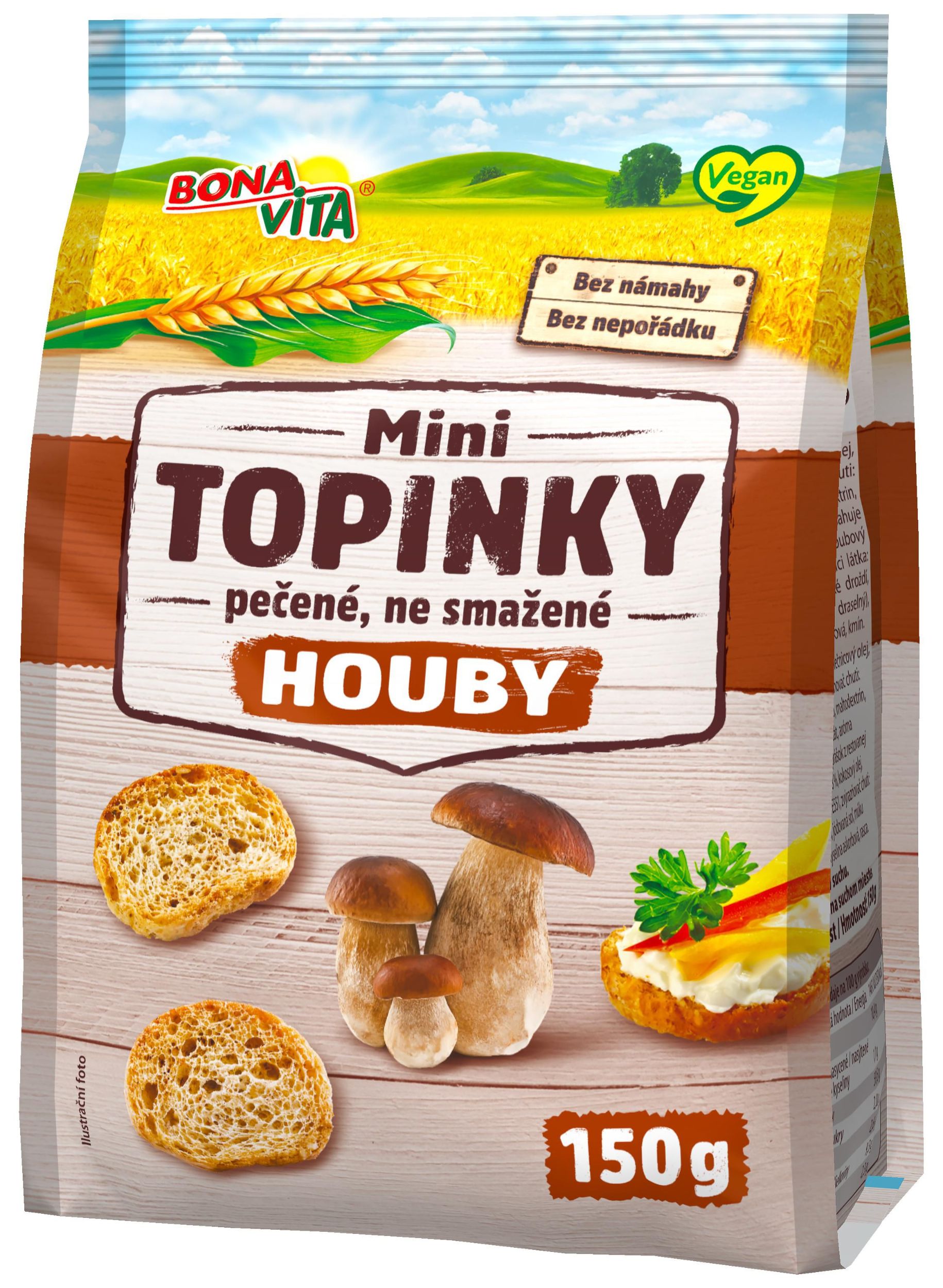 Trvanlivé potraviny - Bona Vita Mini topinky houby 150g