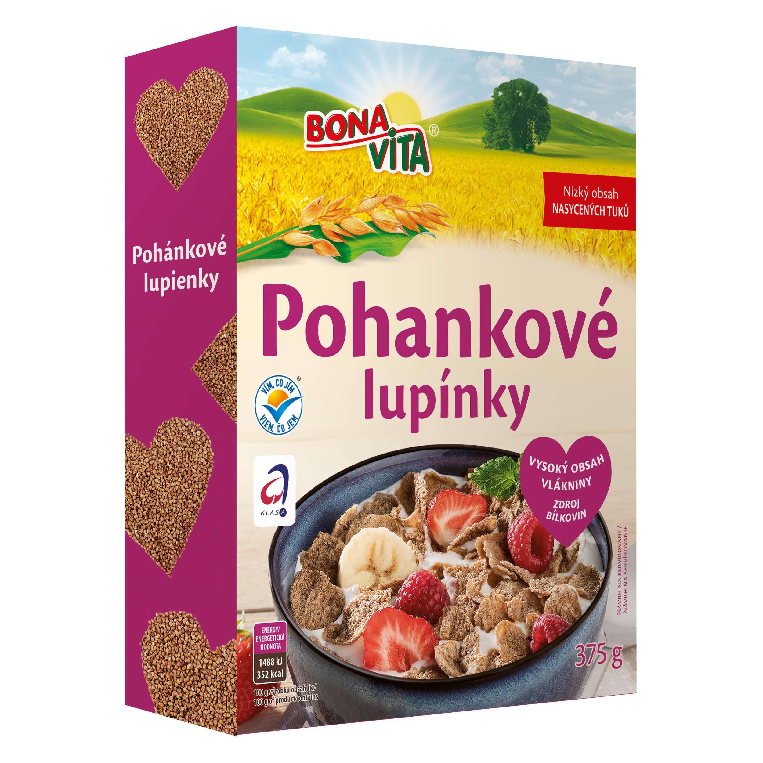 Trvanlivé potraviny - Bona Vita Pohankové lupínky 375 g