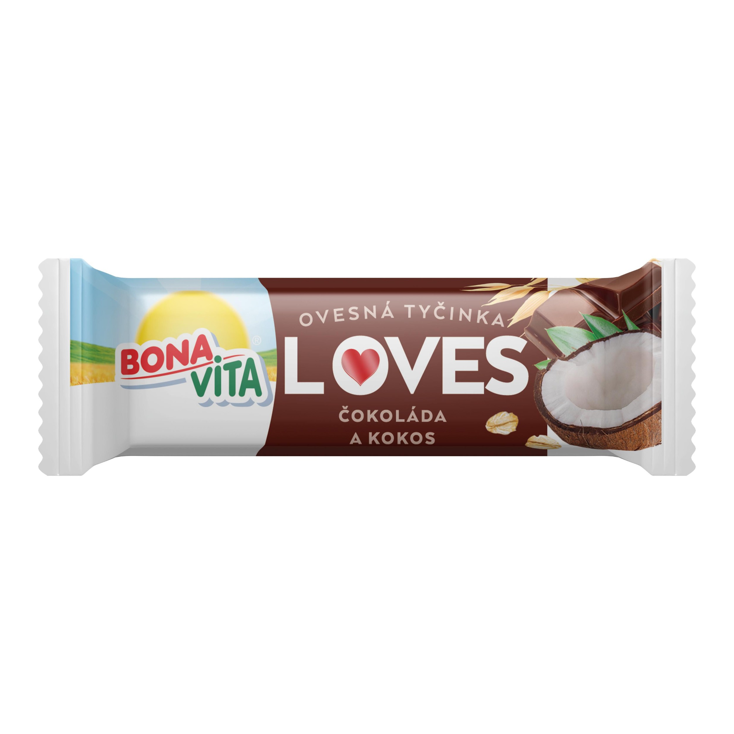 Trvanlivé potraviny - Bonavita LOVES Ovesná tyčinka čokoláda a kokos 40 g