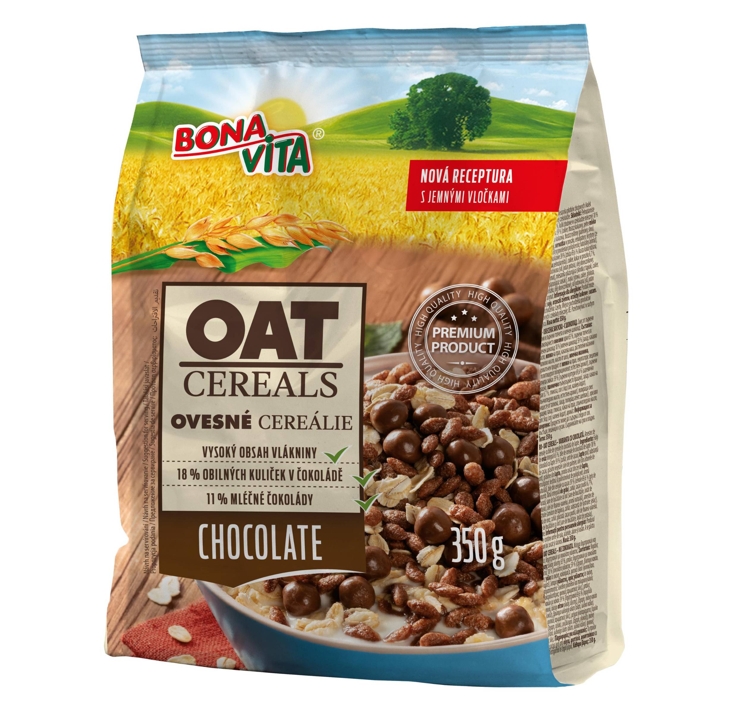 Trvanlivé potraviny - Bonavita Ovesné cereálie čokoláda 350g