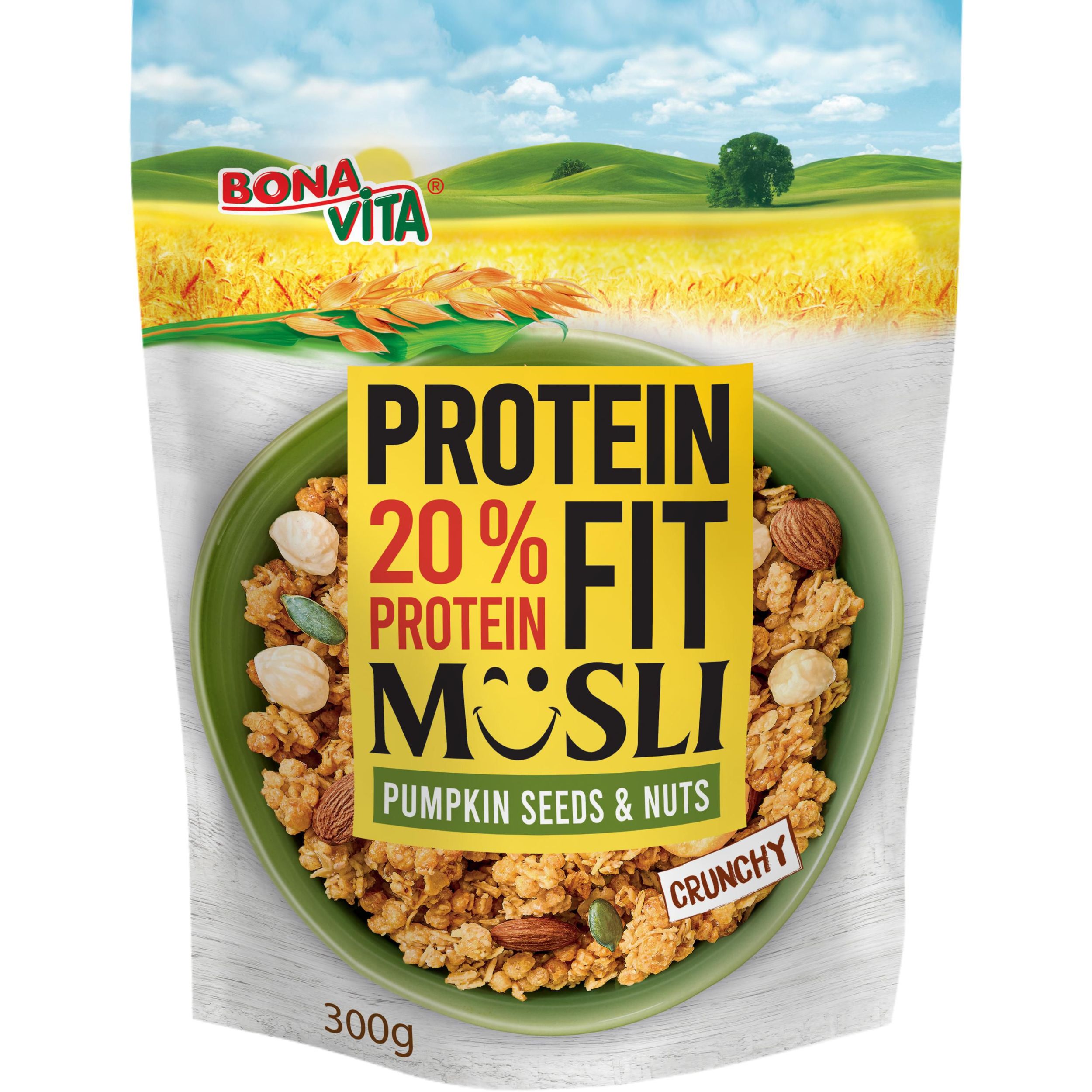 Trvanlivé potraviny - Bonavita Protein musli ořechy&dýně 300g