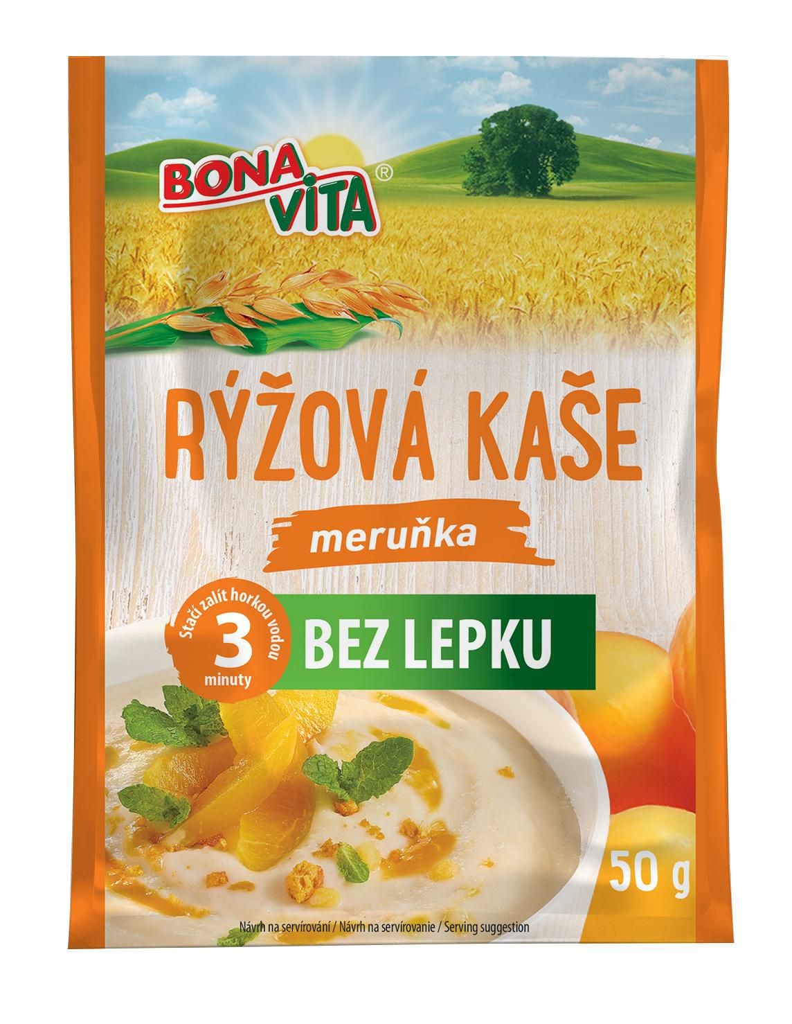 Zdravý svět - Bonavita Rýžová kaše meruňka 50g/20ks