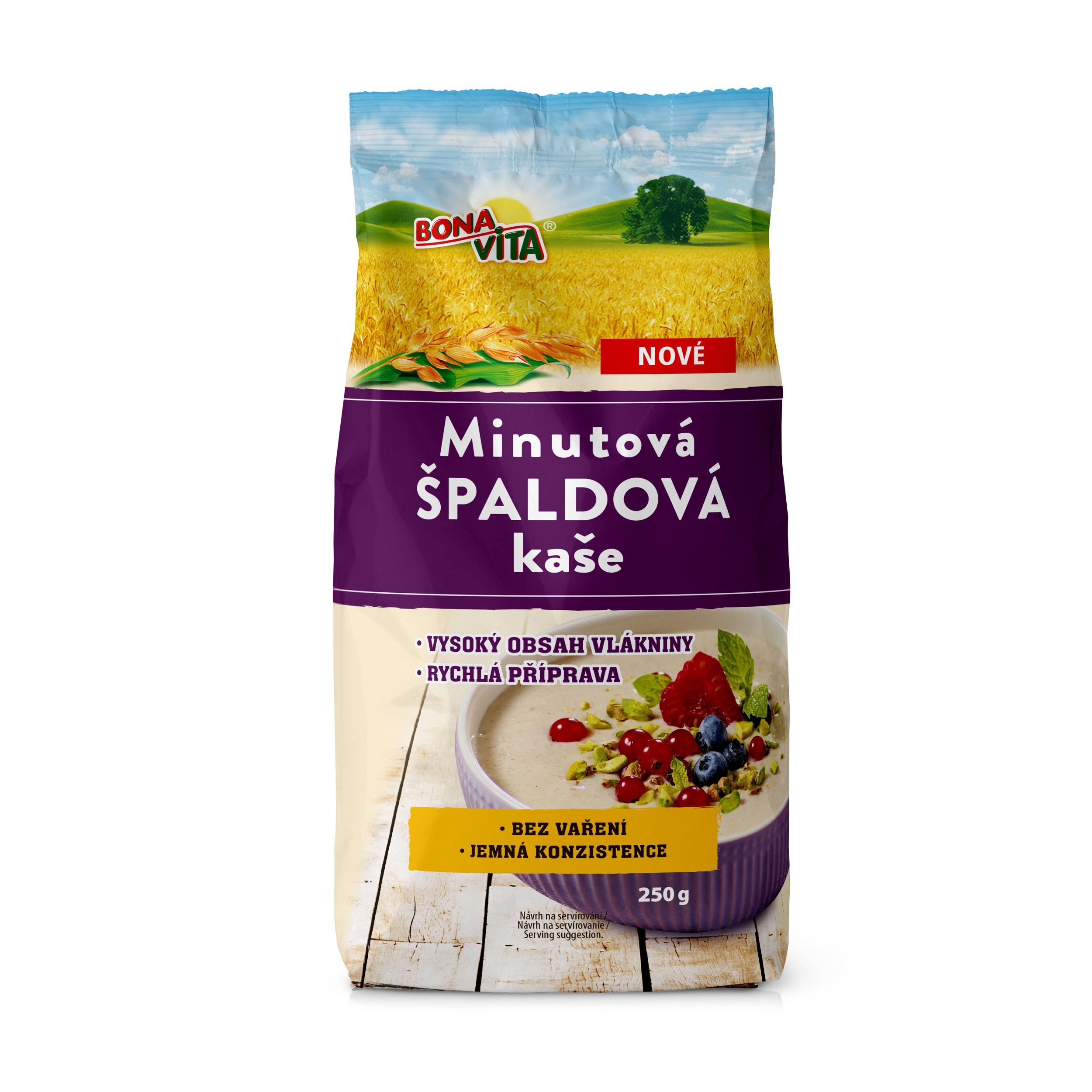 Trvanlivé potraviny - Bonavita Špaldová kaše 250g