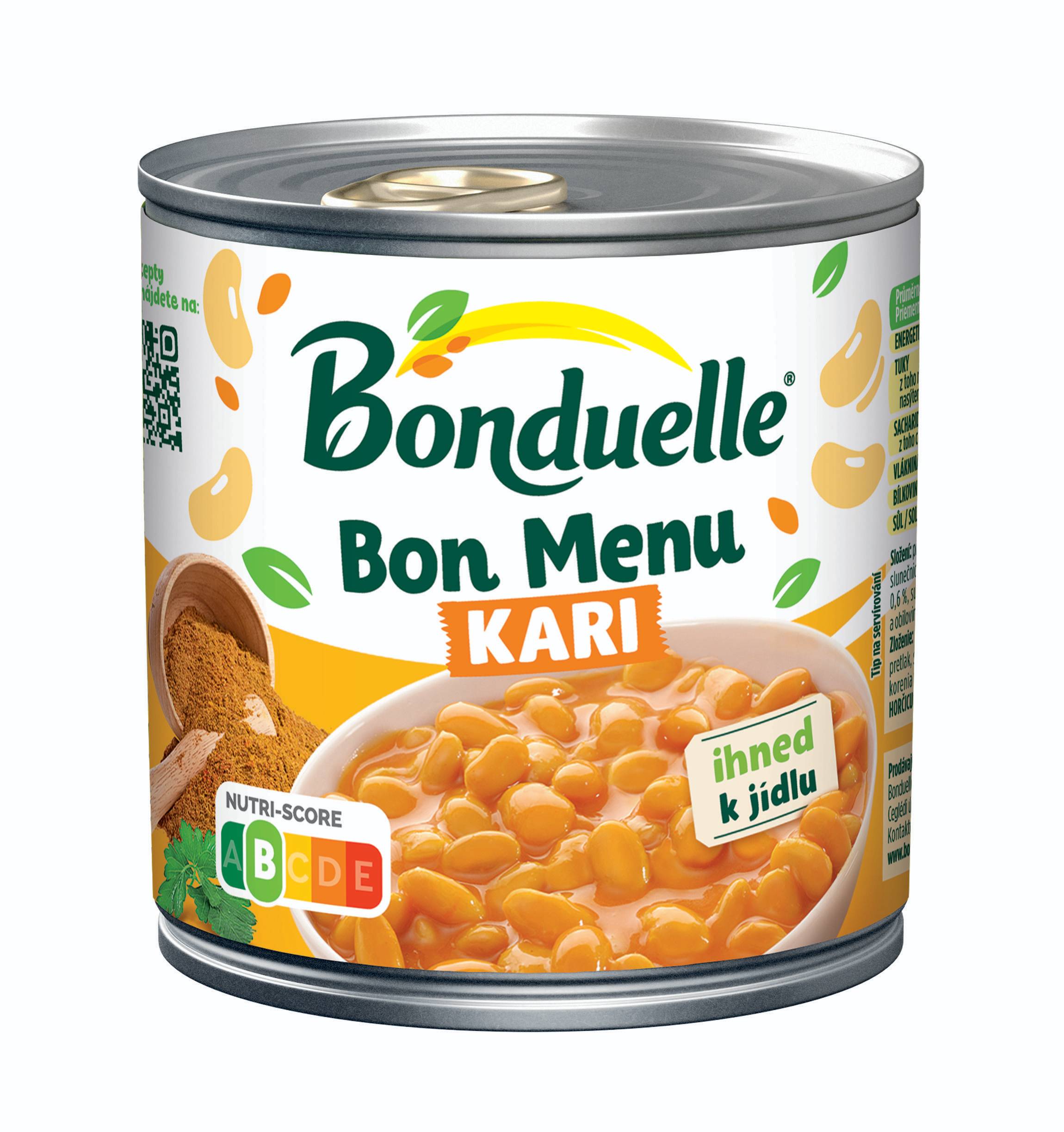 Trvanlivé potraviny - Bonduelle Bon Menu Bílá fazole v kari 430 g