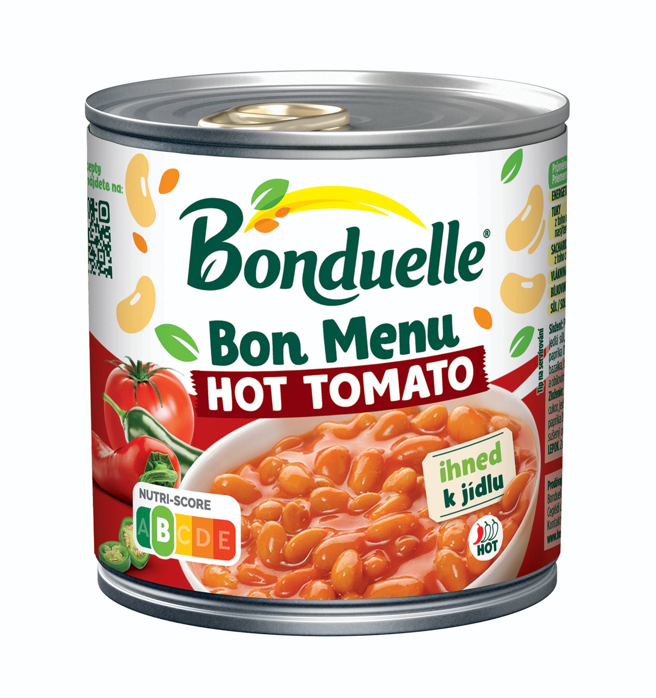 Trvanlivé potraviny - Bonduelle Bon menu Bílé fazole v tomatě Hot 425 ml