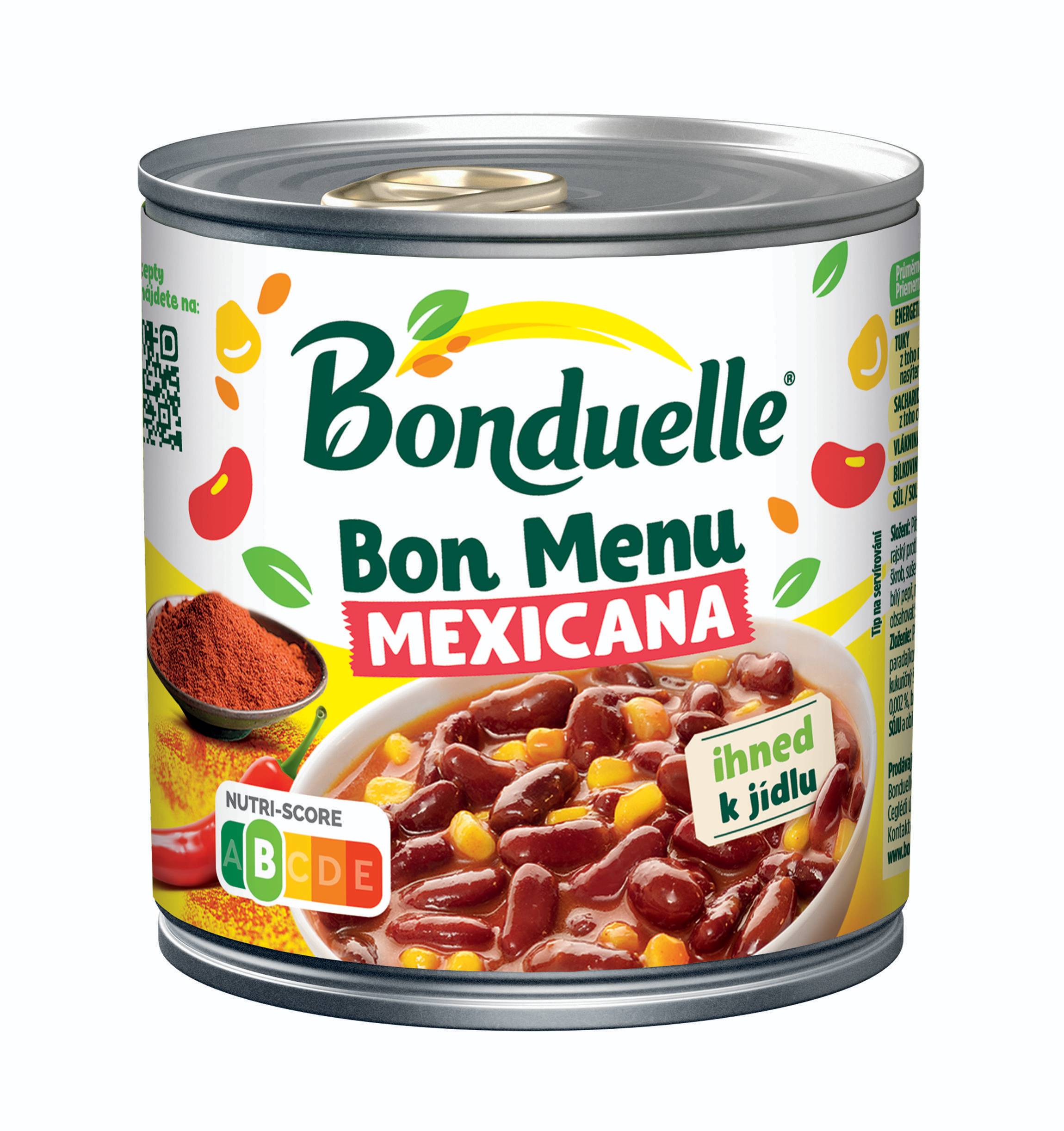 Trvanlivé potraviny - Bonduelle Bon menu Červené fazole s kukuřicí v chilli Mexicana 425 ml