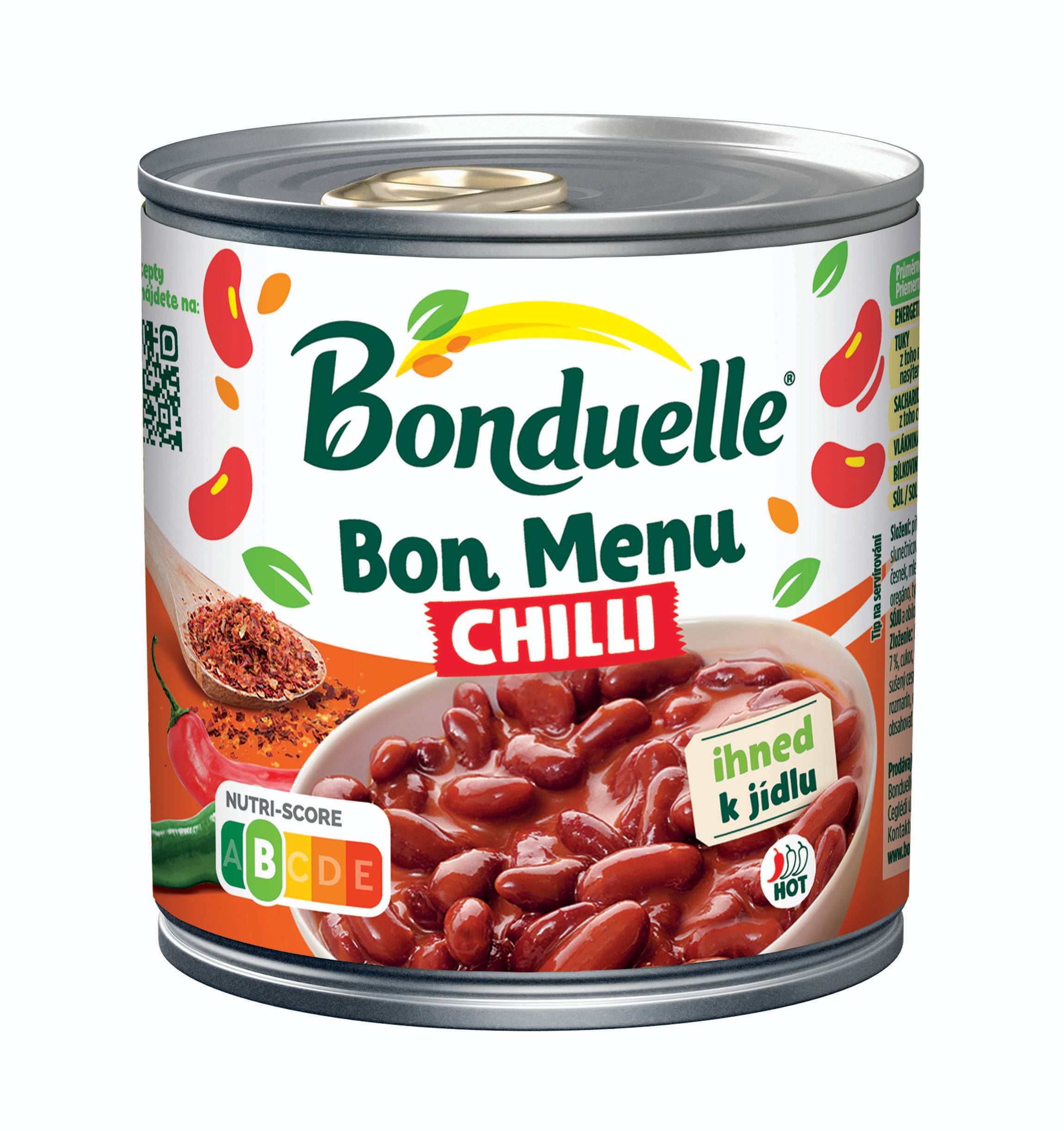 Trvanlivé potraviny - Bonduelle Bon menu Červené fazole v chilli 425 ml