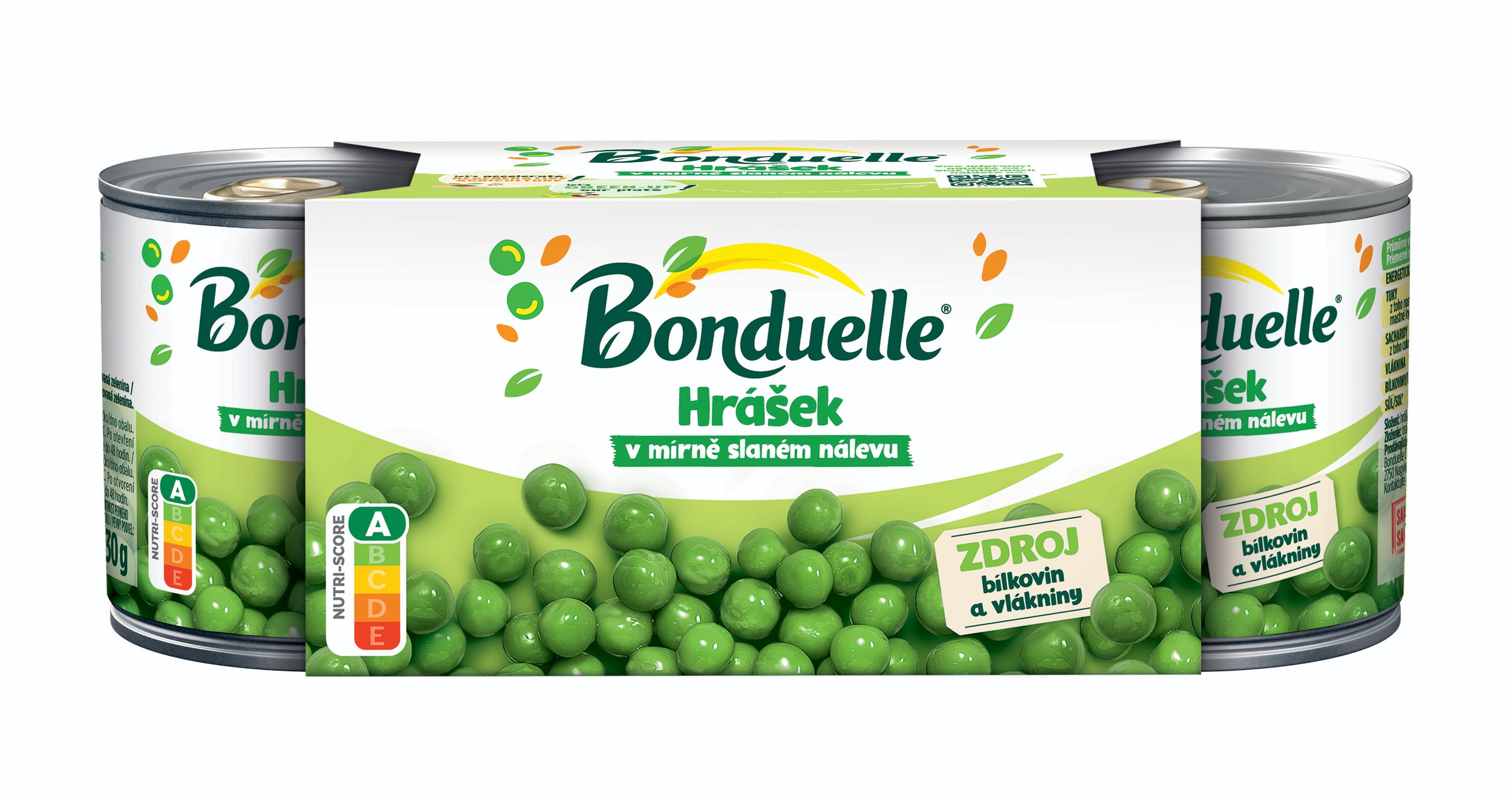 Trvanlivé potraviny - Bonduelle Hrášek 3pack 3x200g