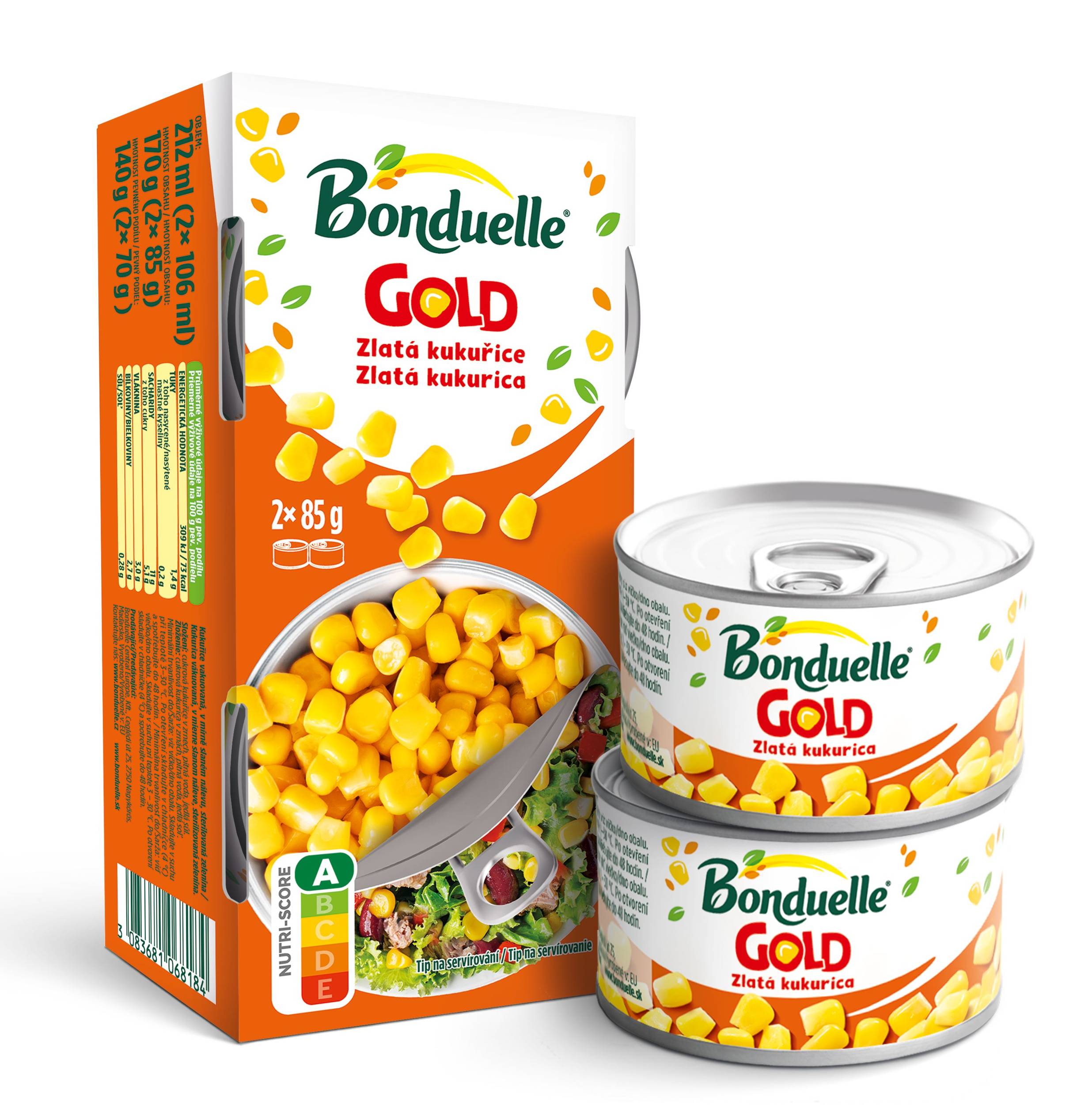 Trvanlivé potraviny - Bonduelle Kukuřice mini 2x85g
