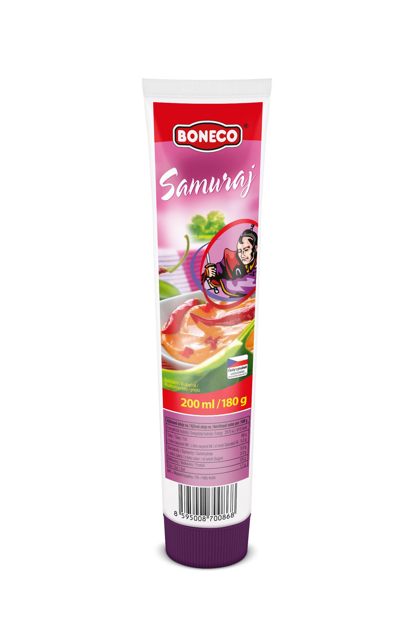 Mléčné a chlazené - Boneco Samuraj ochucená majonéza 200 ml
