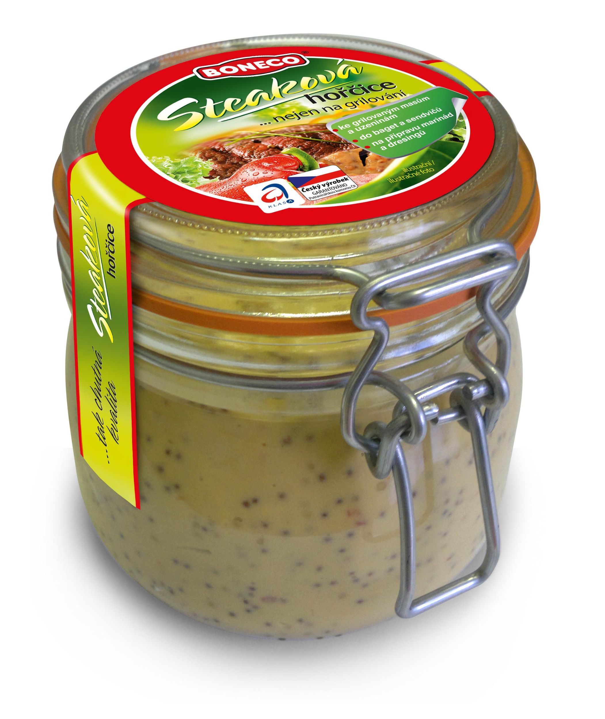Trvanlivé potraviny - Boneco Steaková hořčice sklo 500 g