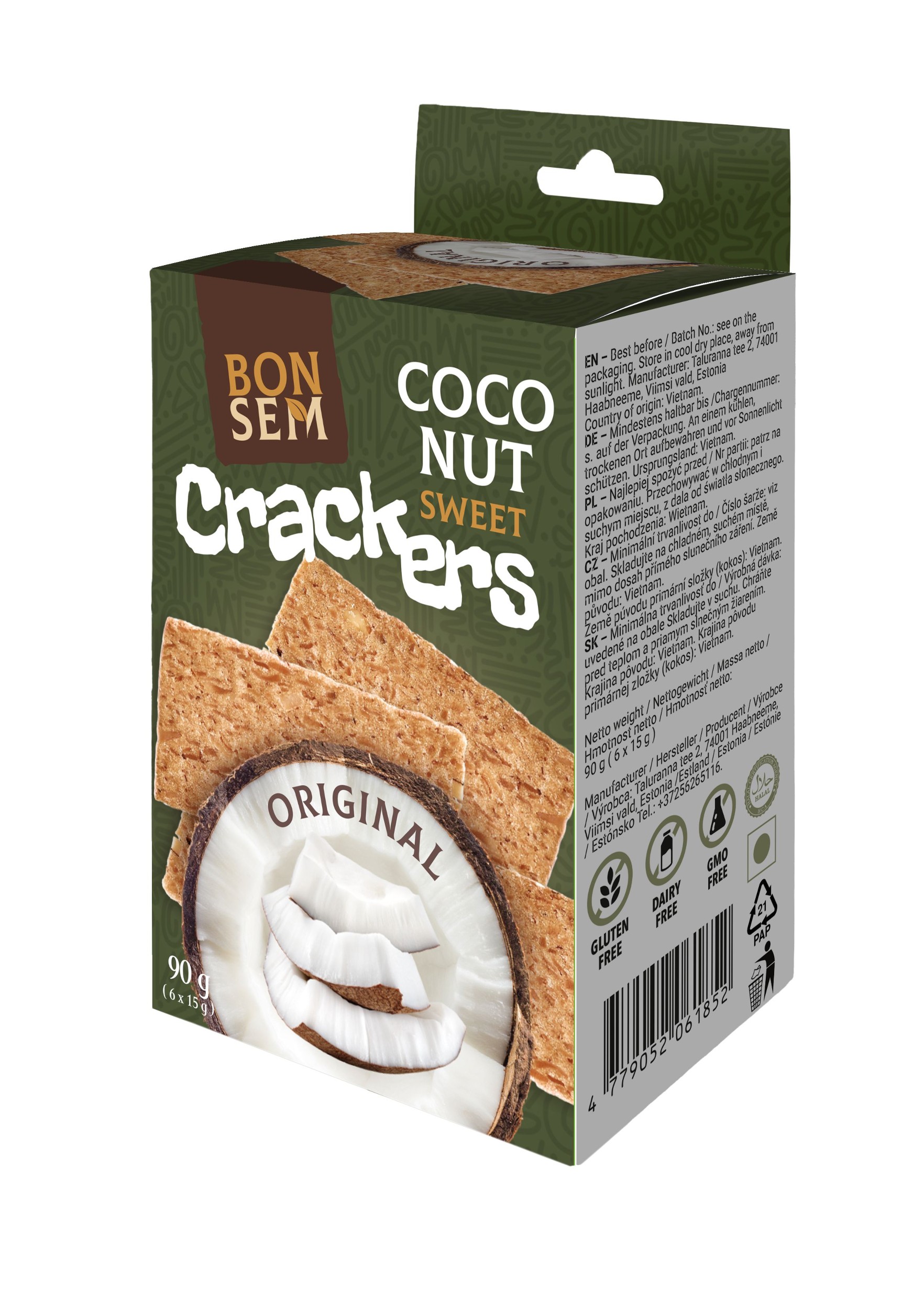 Zdravý svět - BonSem Coconut Crackers original 90g