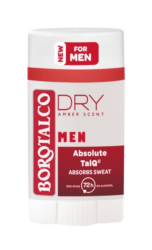 Drogerie a kosmetika - Borotalco Men Dry Amber Scent tuhý deo