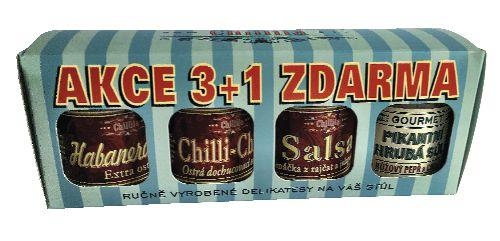 Trvanlivé potraviny - Box Gourmet modrý 3+1 zdarma 4 x 105 ml