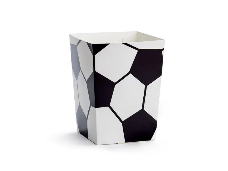 Svět dětí - Box na popcorn fotbal, 7x7x12cm