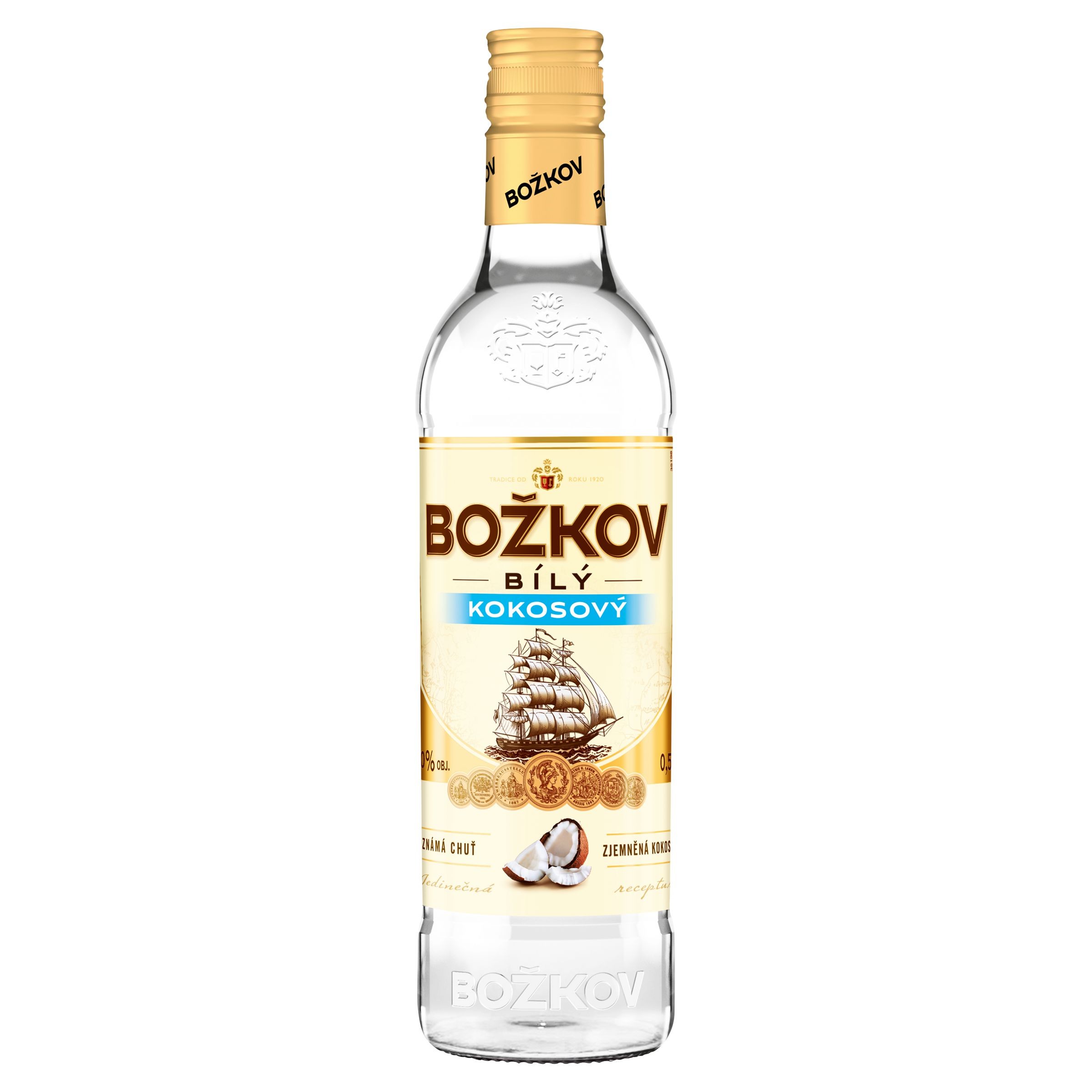 Nápoje - Božkov Bílý kokosový 0,5 l