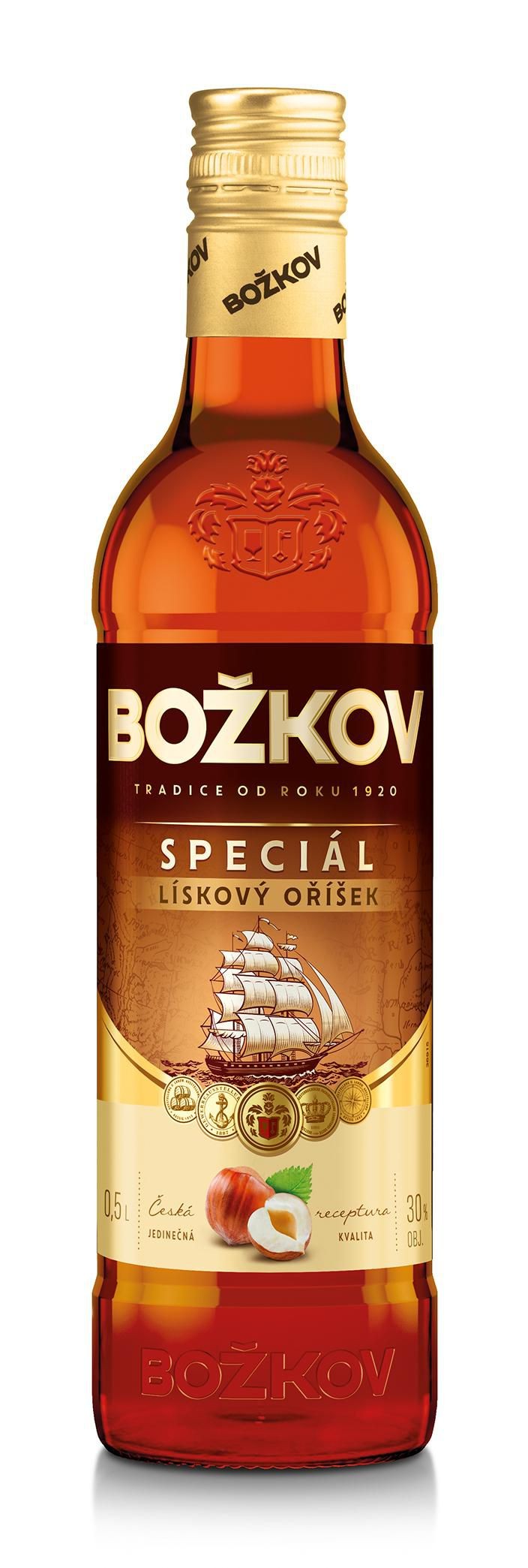 Božkov speciál lískový oříšek 30% 0,5l-0