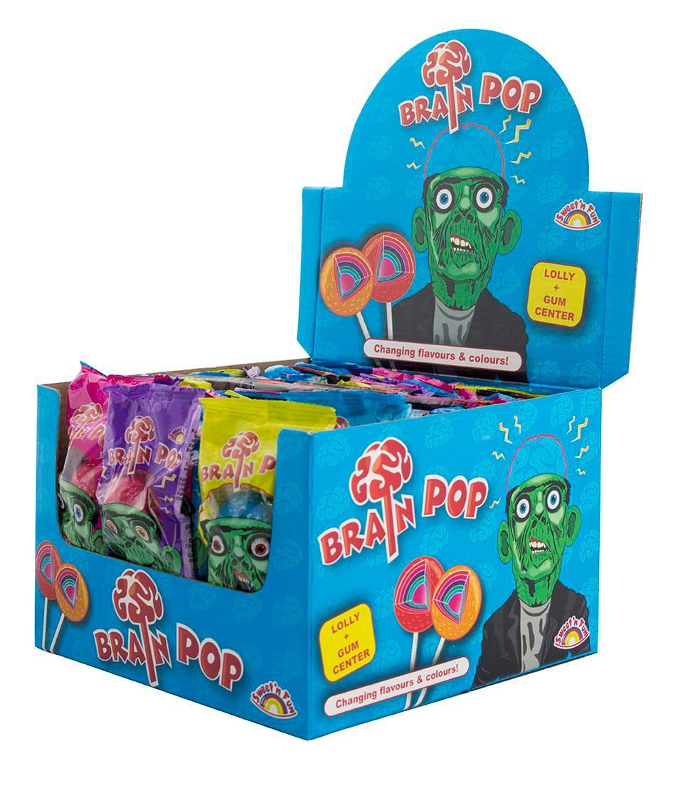 Trvanlivé potraviny - Brain Pop -lízátka měnící pět krát barvu a chuť 16 g